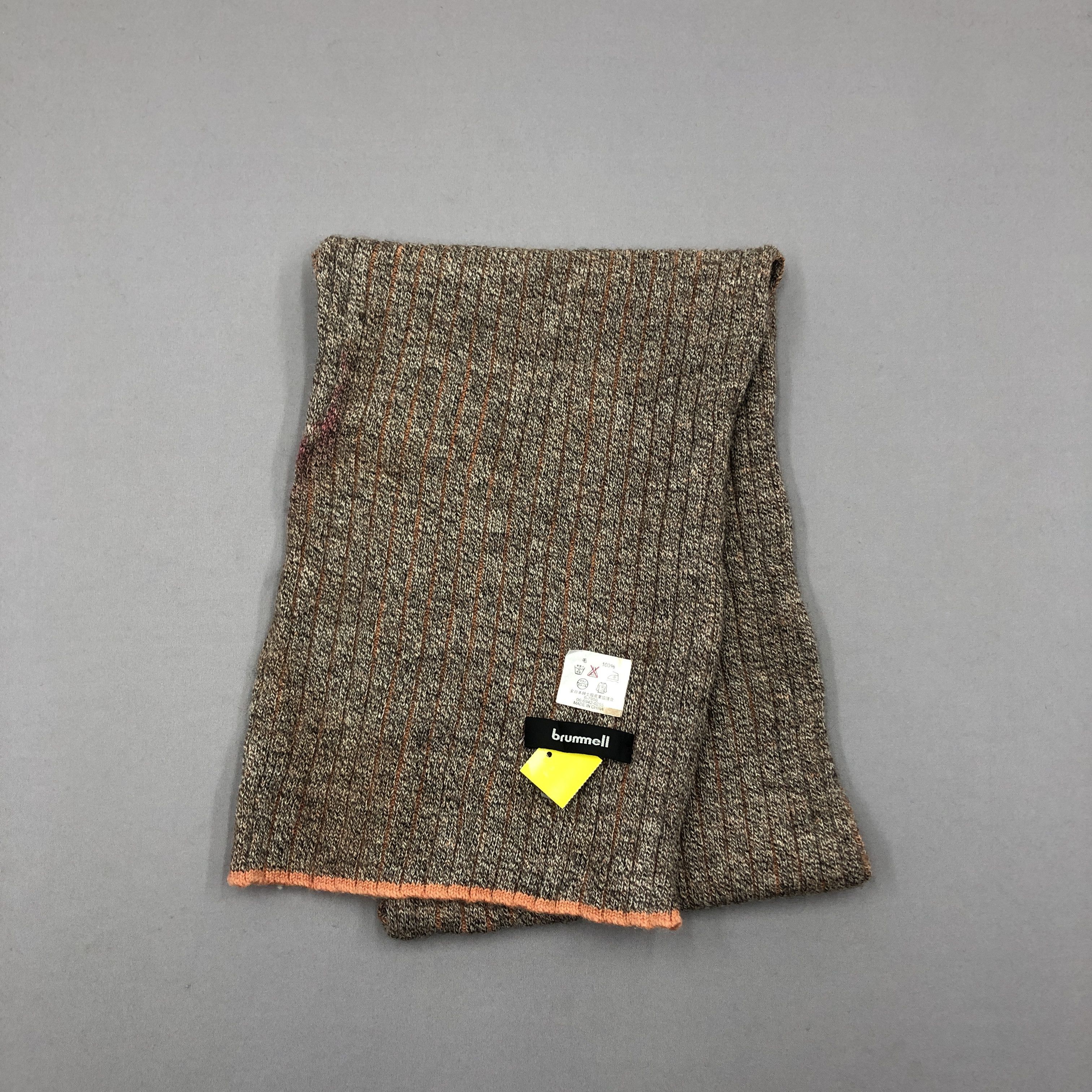 Japanese Brand Vintage Brummell Scarf Muffler Wool Cashmere Scarves Size ONE SIZE - 3 Thumbnail