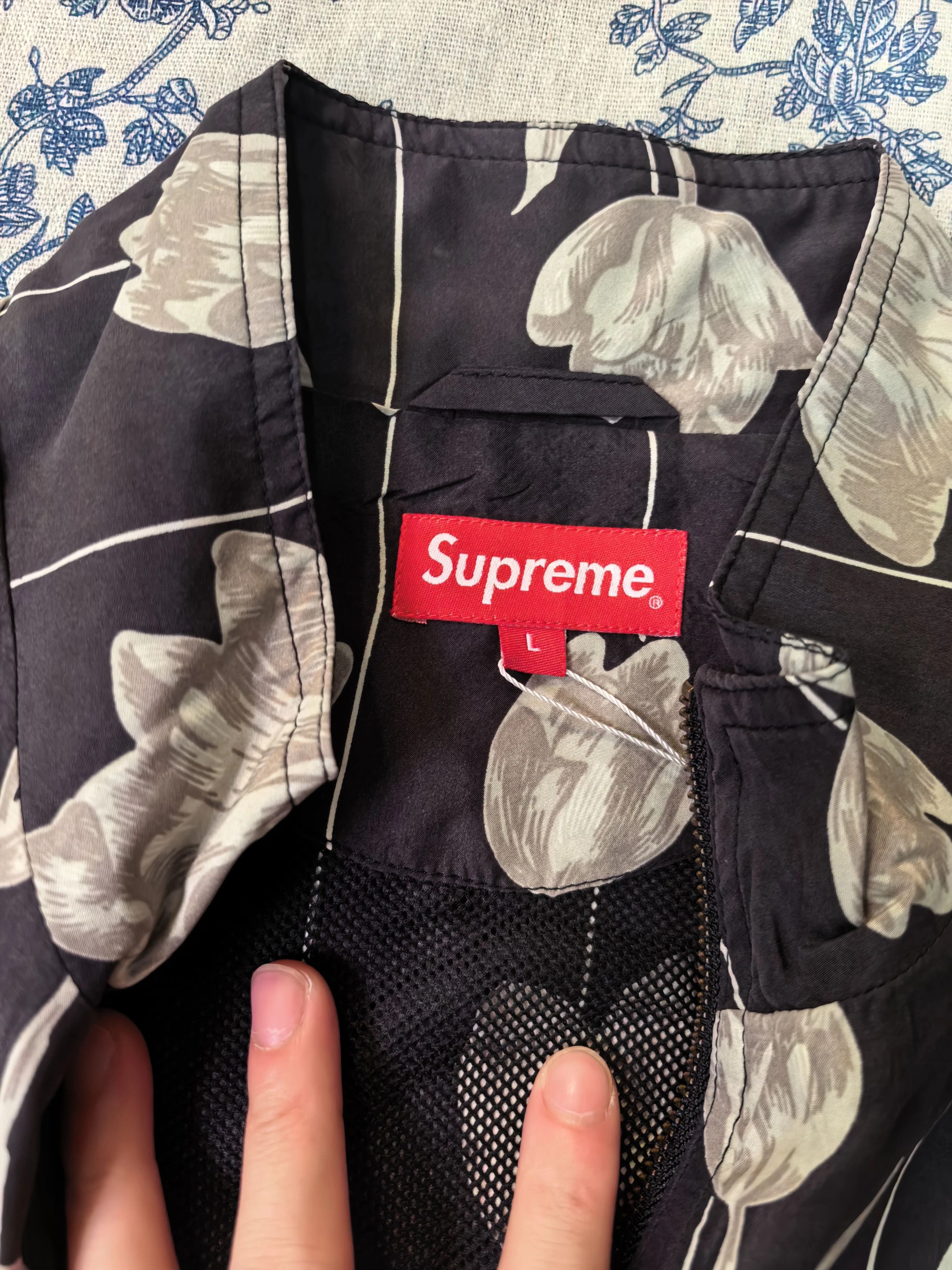 Supreme Floral Silk Track Jacket L