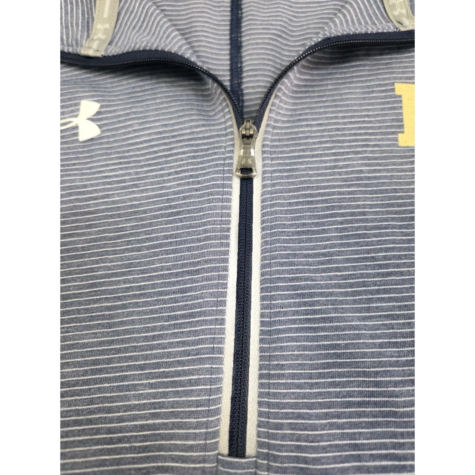 Under Armour Under Armour Womens Loose HeatGear Training Jacket 1/4 Zip S Blue/White Stripes Short Sleeve Long Sleeve Hooded Not Hooded Size S / US 4 / IT 40 - 6 Thumbnail