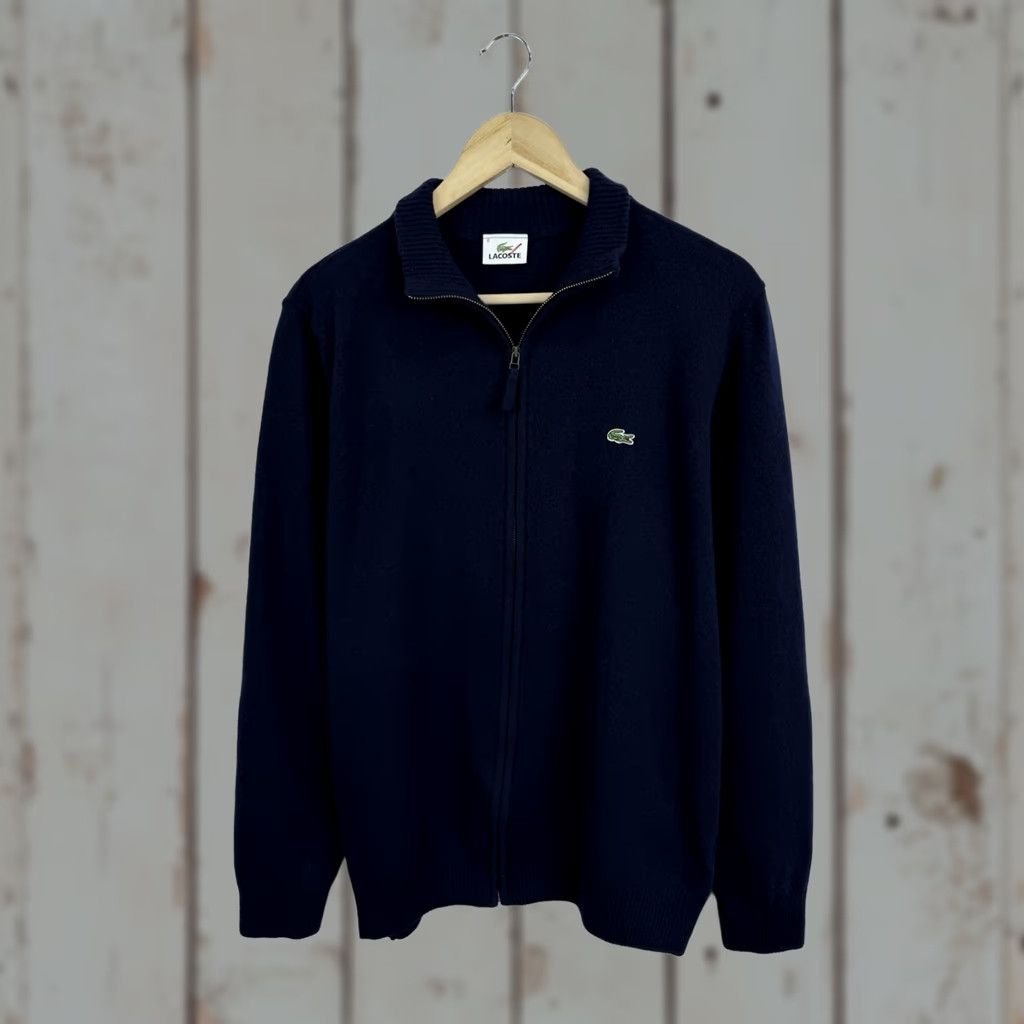 Lacoste VINTAGE Lacoste Wool Sweater Pullover 90s Made in France Woolmark Blue Mens XL Size US XL / EU 56 / 4 - 1 Thumbnail