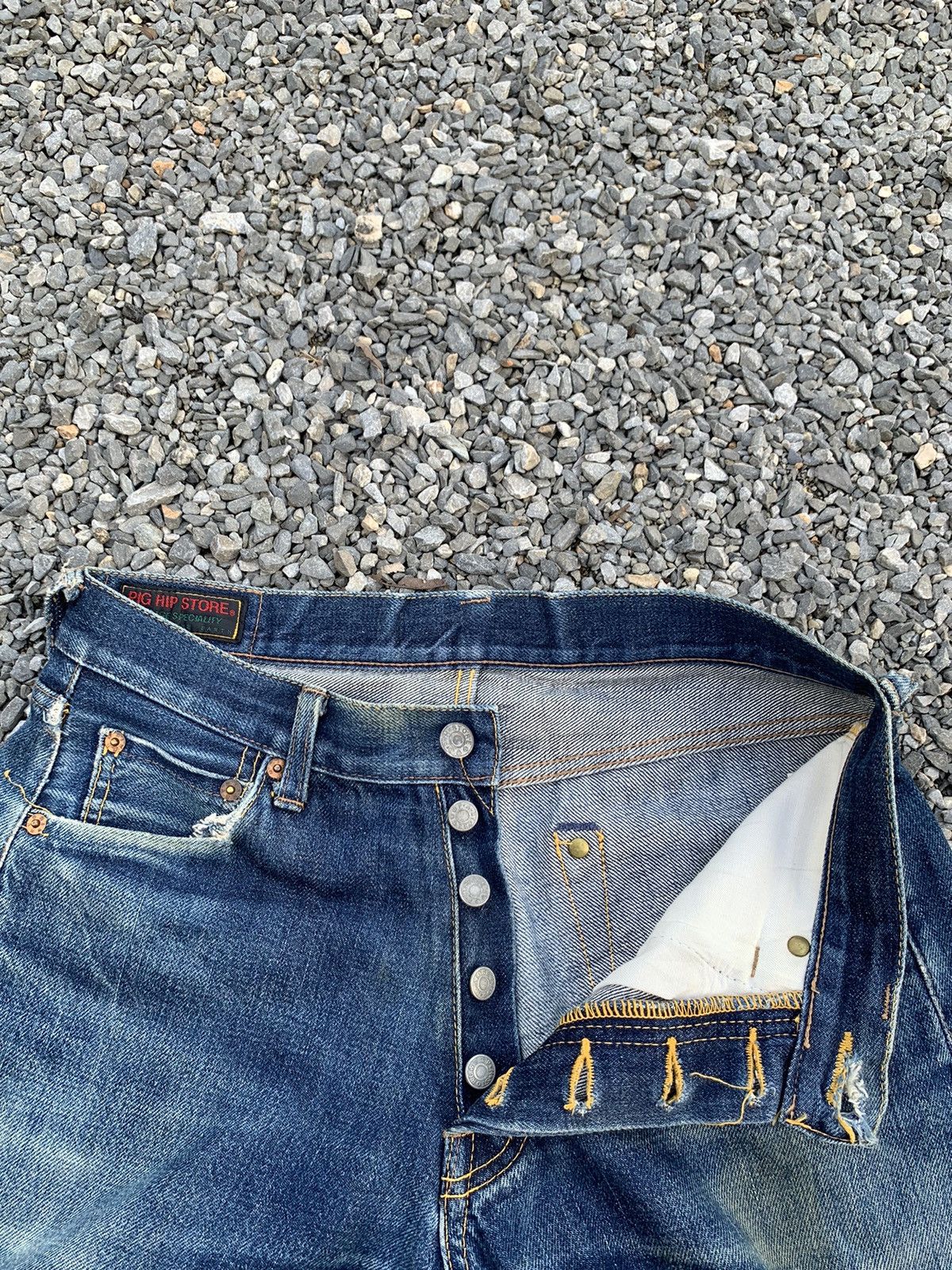 Kapital VTG PIG HIP STORE SELVEDGE RUSTY JAPANESE DISTRESSED DENIM Size US 30 / EU 46 - 10 Thumbnail