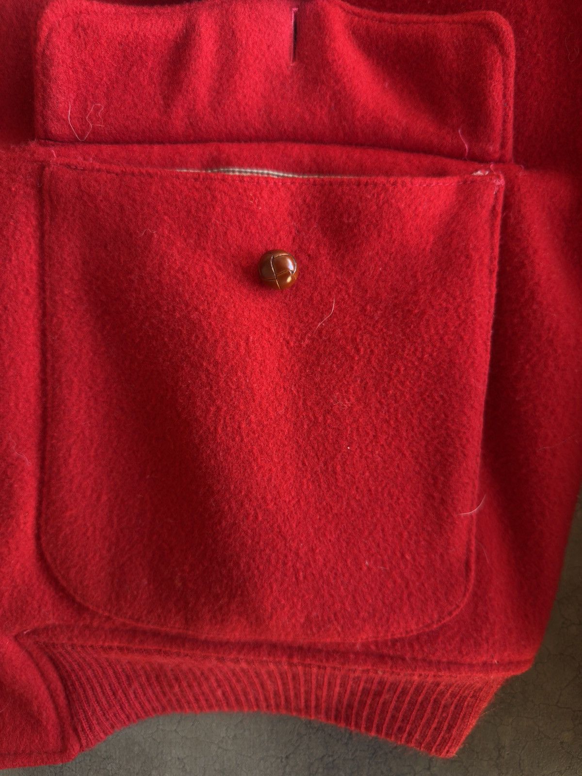 Polo Ralph Lauren Polo By Ralph Lauren 90's Red Melton Wool Bomber Size US XL / EU 56 / 4 - 5 Thumbnail