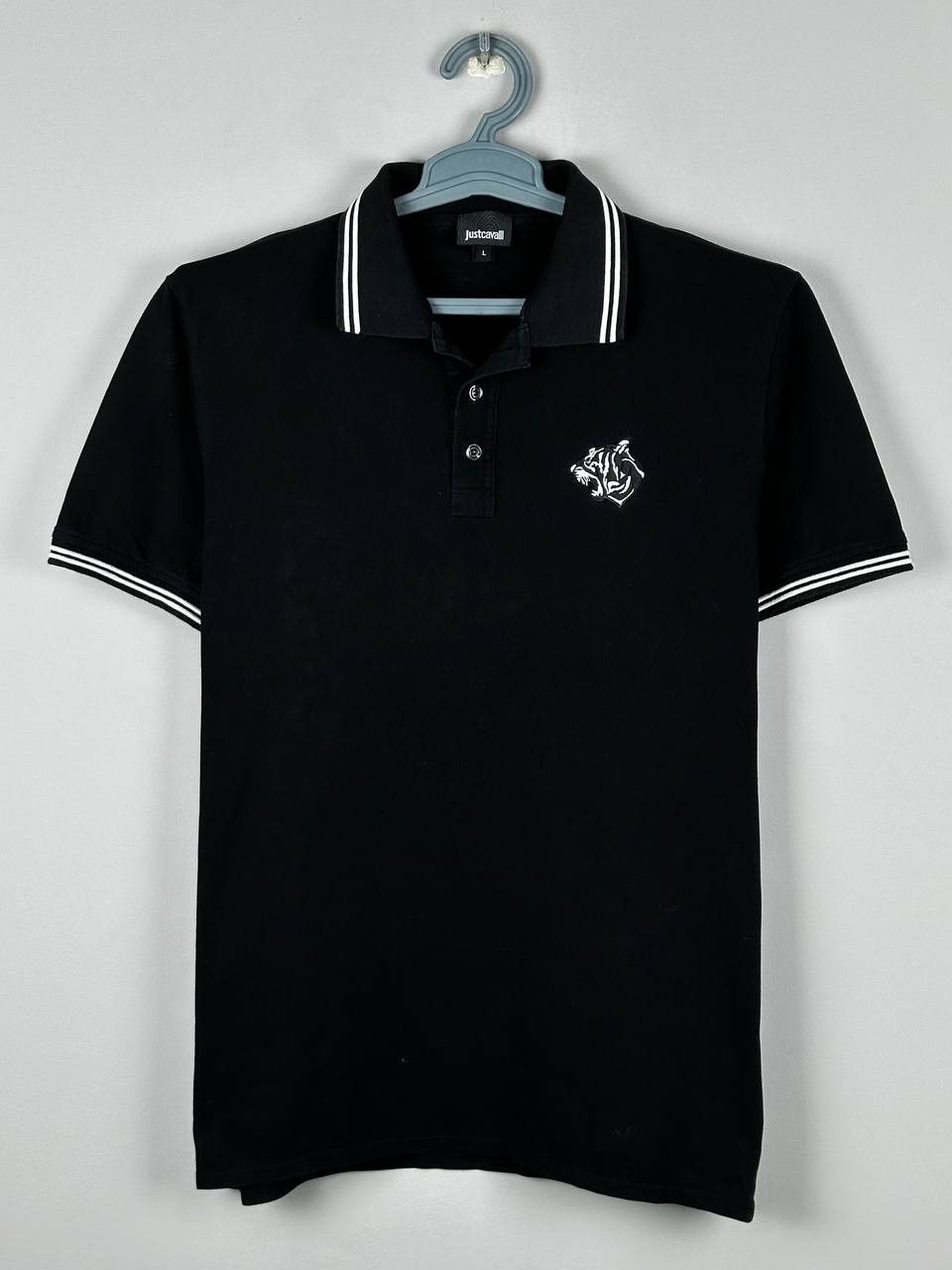 Just Cavalli Luxury Just Cavalli Black Polo T Shirt Tiger Logo Size US L / EU 52-54 / 3 - 2 Thumbnail