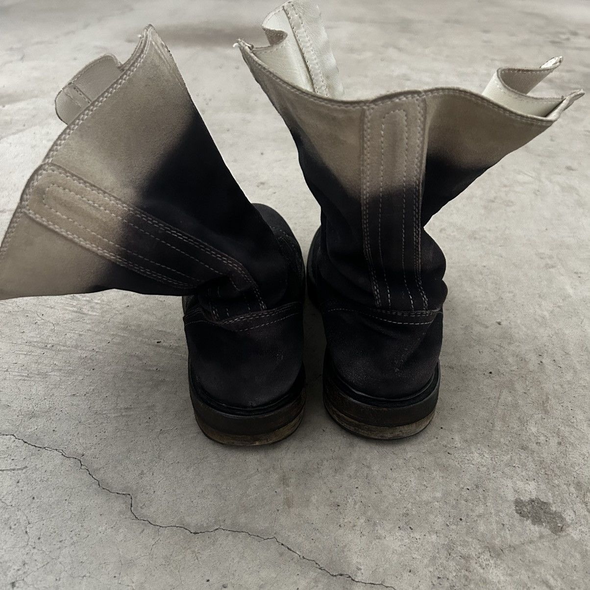 Ann Demeulemeester ann demeulemeester barknavy leather zipper boots Size US 8 / EU 41 - 3 Thumbnail