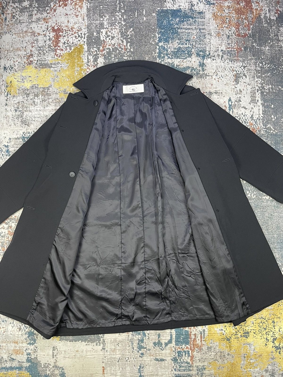Karl Lagerfeld Karl Lagerfield Assymetrical Breast Bonded Long Coats Size S / US 4 / IT 40 - 8 Thumbnail