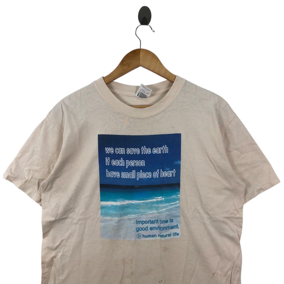 Vintage Vintage Human Natural Life T Shirt Size M Size US M / EU 48-50 / 2 - 2 Thumbnail