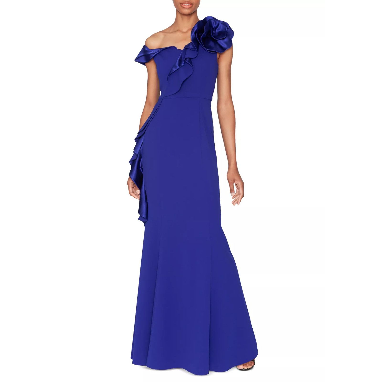 Other White Tie by Shani Asymmetric Ruffled Sleeveless Gown Women Size M / US 6-8 / IT 42-44 - 1 Thumbnail