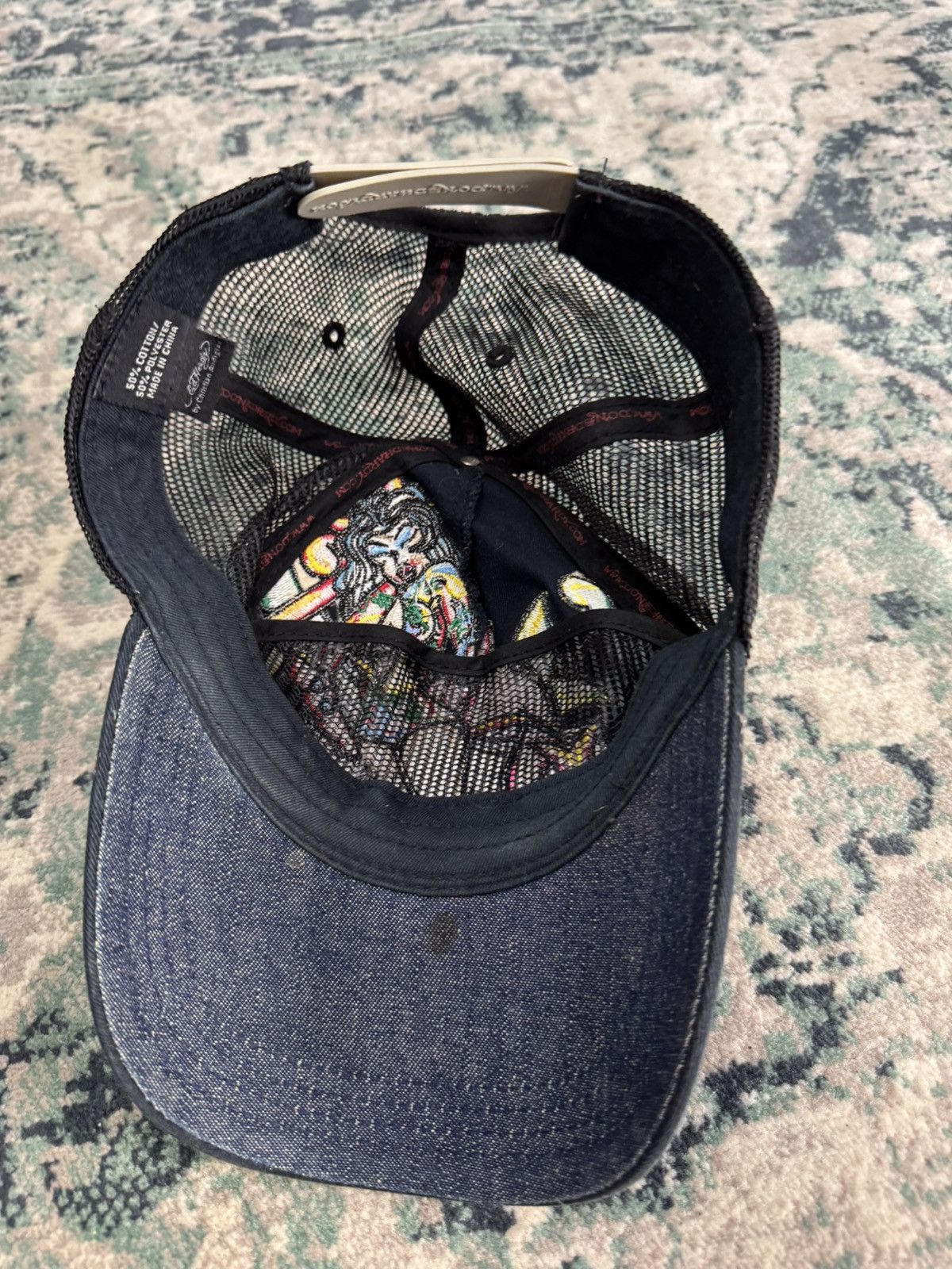 Christian Audigier × Ed Hardy ED HARDY X CHRISTIAN AUDIGIERA EMBROIDERED TRUCKER CAP Size ONE SIZE - 5 Thumbnail
