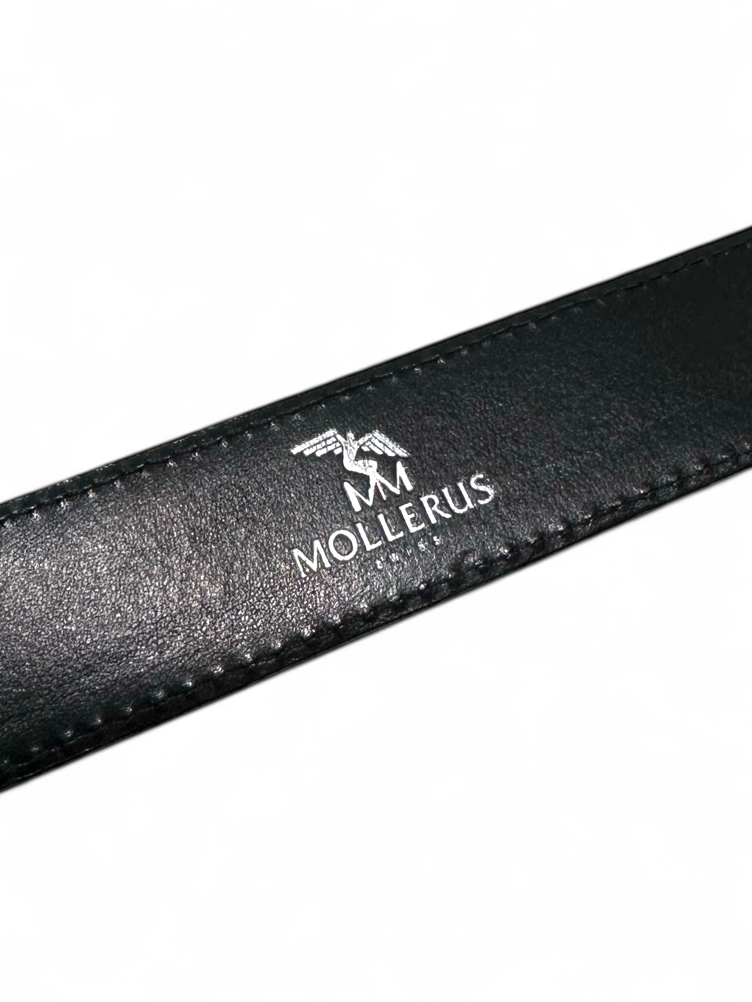 Maison Mollerus × Vintage Vintage Maison Mollerus Leather Black Belt S-M Size ONE SIZE - 9 Thumbnail