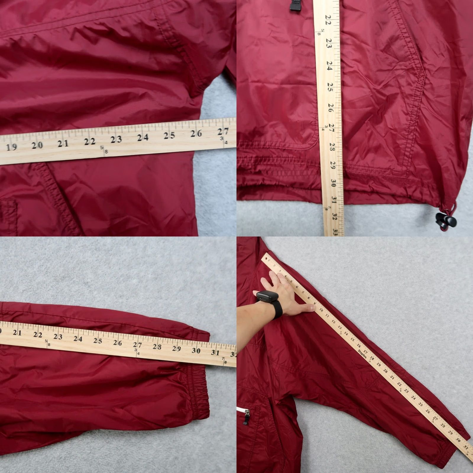 Nike VINTAGE Nike Jacket Mens L Burgundy 90s Windbreaker Swoosh 1/2 Zip Casual Activewear Shirt Jacket Size US L / EU 52-54 / 3 - 8 Thumbnail