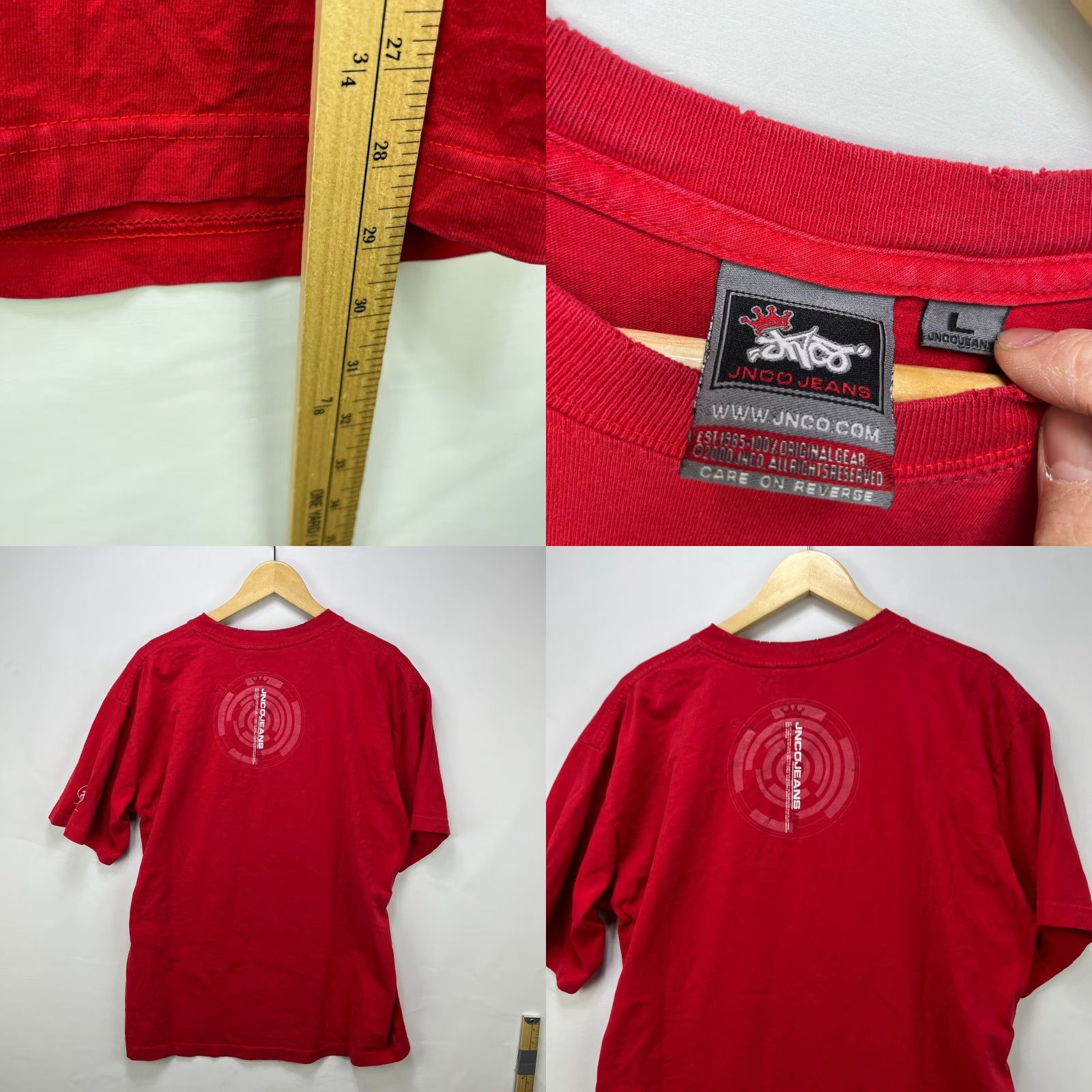 JNCO **VINTAGE Y2K JNCO USA Flag T-Shirt Large Red** User: Vintage Y2K JNCO USA Flag T-Shirt Large Red Size US L / EU 52-54 / 3 - 8 Thumbnail