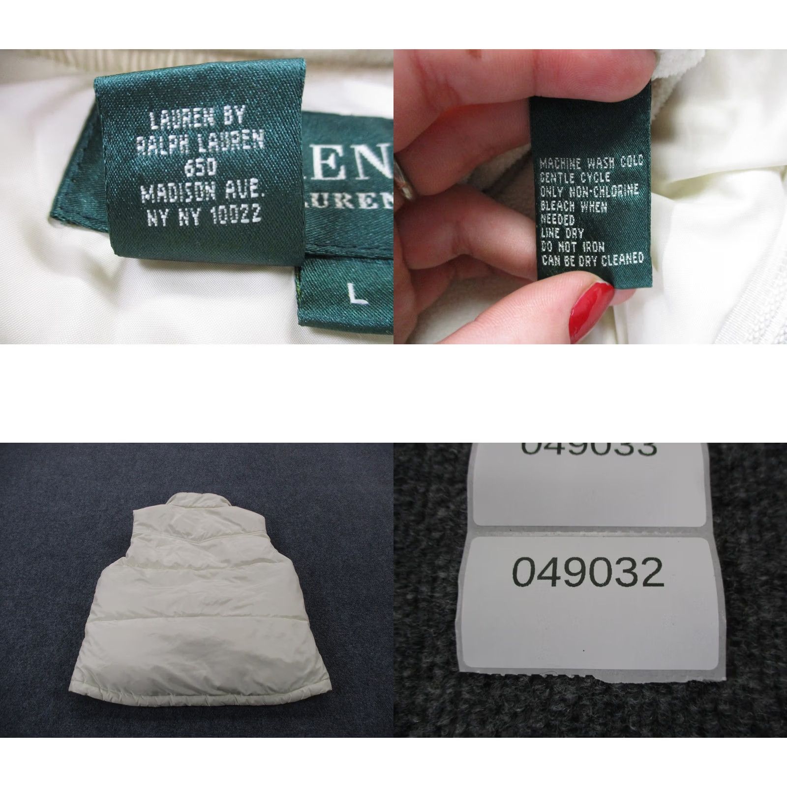 Ralph Lauren Lauren Ralph Lauren Vest Jacket Womens L White Down Puffer Performance Active Vest Size L / US 10 / IT 46 - 8 Thumbnail