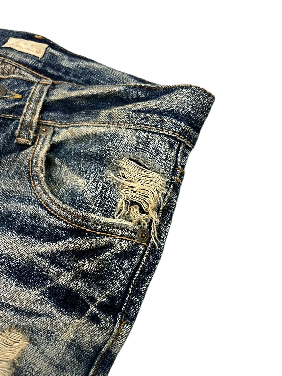 Japanese Brand 💥Flare💥G.O.A Distressed Mud Wash Like Tornado Mart Jean Size US 28 / EU 44 - 9 Thumbnail