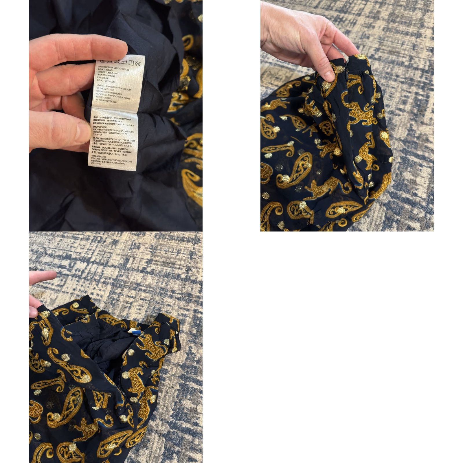 Anthropologie Anthropologie Skirt Midi Women S Multicolor Leopard Animal Print Asymmetrical Tiered Ruffle Lined Bohemian Casual Party/Cocktail Size 28" / US 6 / IT 42 - 8 Thumbnail