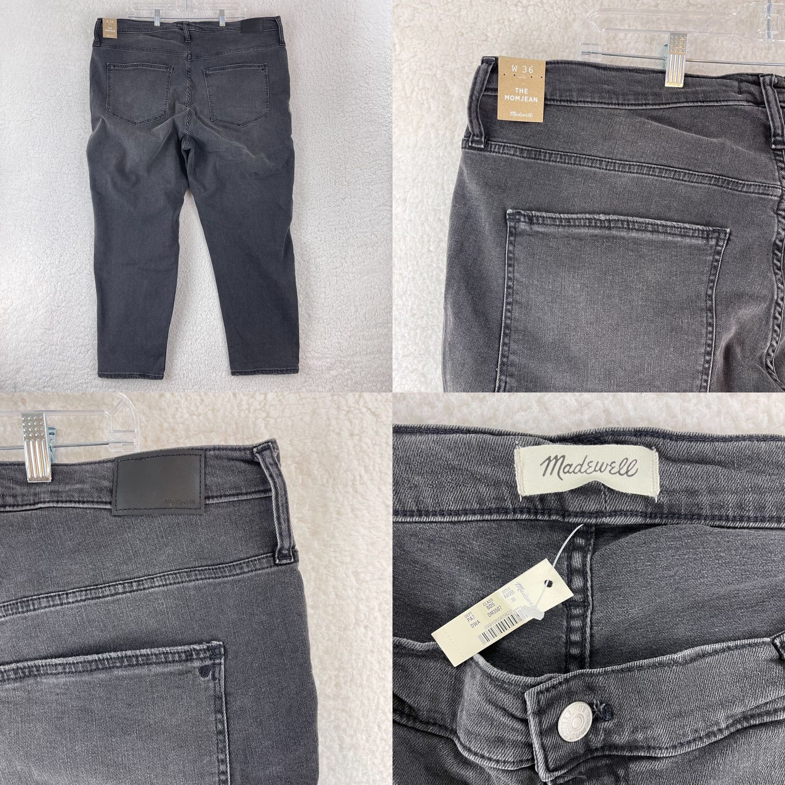 Madewell Madewell The Mom Jeans Womens Size 36 Black Denim High-Rise Casual Stretch Button Zip 5-Pocket Pre-Owned 90s Bohemian Preppy Mens/Womens Size 25" / US 0 / IT 36 - 9 Thumbnail