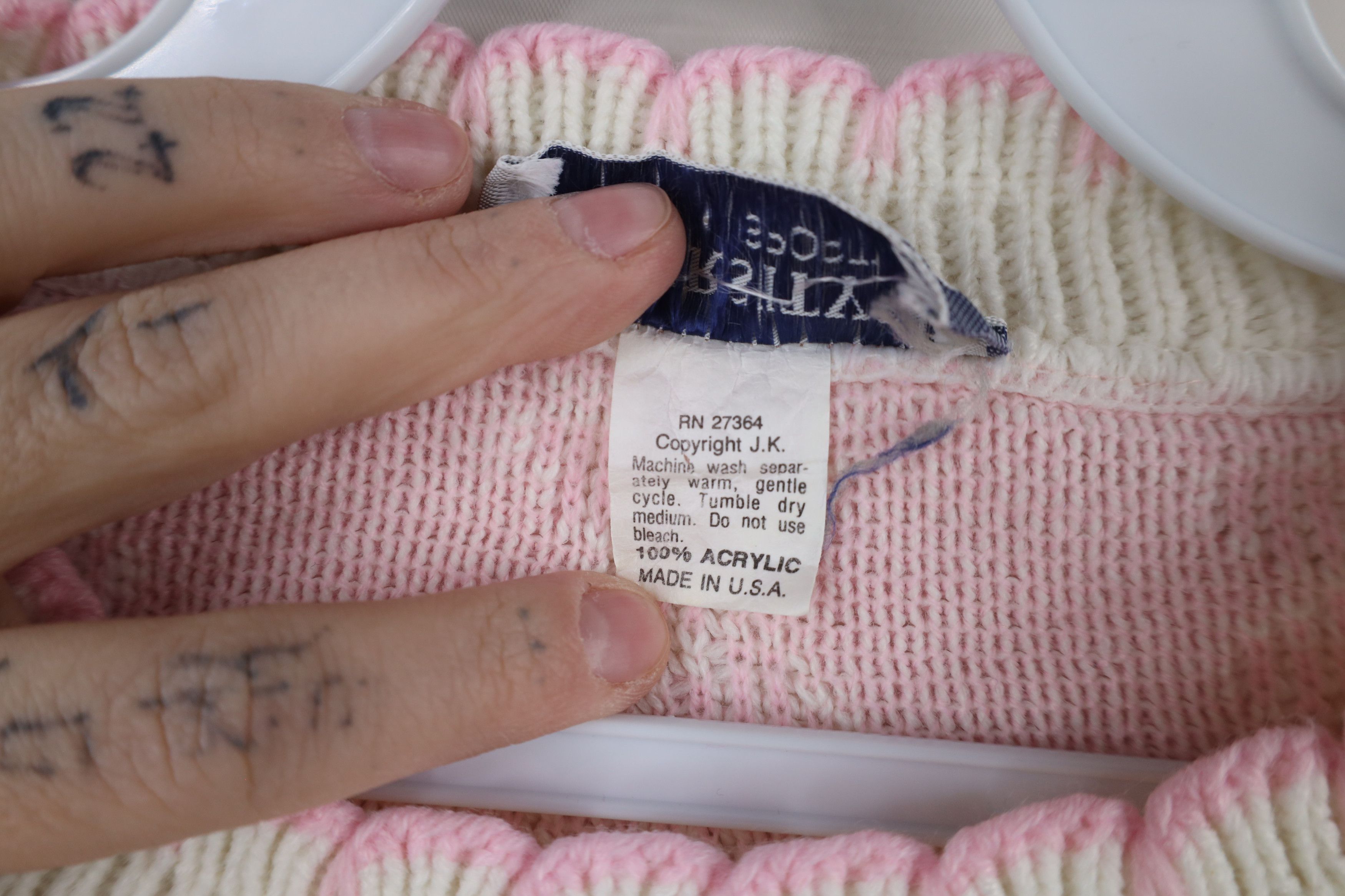 Vintage Vintage 80s 90s Fairy Kei Kawaii Geometric Knit Sweater USA Size L / US 10 / IT 46 - 5 Thumbnail