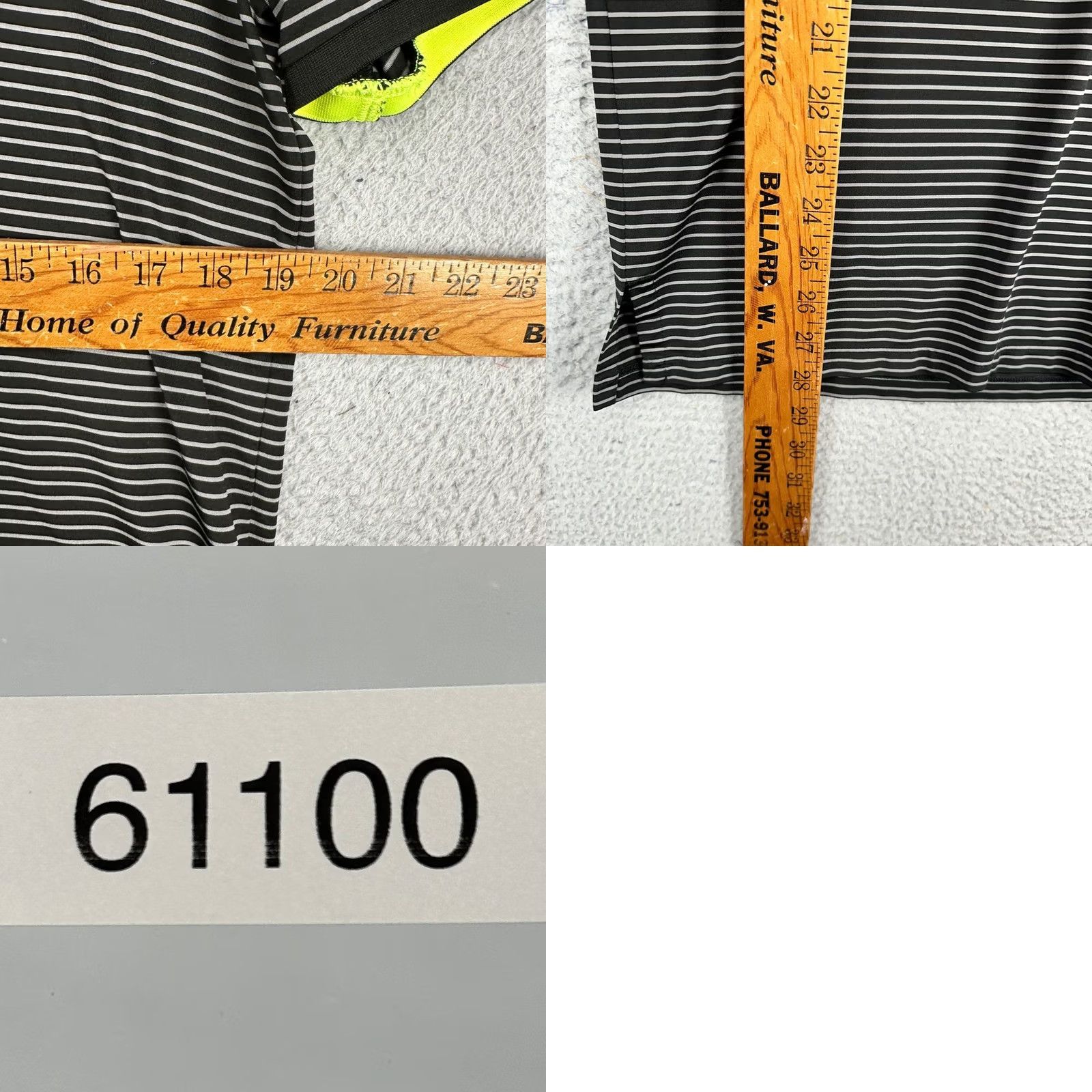 RLX Ralph Lauren VINTAGE RLX Ralph Lauren Shirt Mens Medium Black Striped Polo Golf Rugby (Hickory Stripe) Size US M / EU 48-50 / 2 - 8 Thumbnail