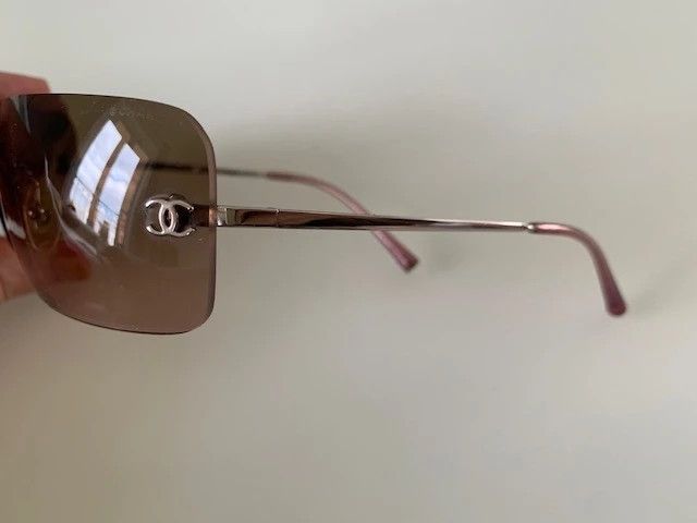 Chanel Chanel Sunglasses 4017 Rhinestone Logo Rimless Vintage Size ONE SIZE - 6 Thumbnail