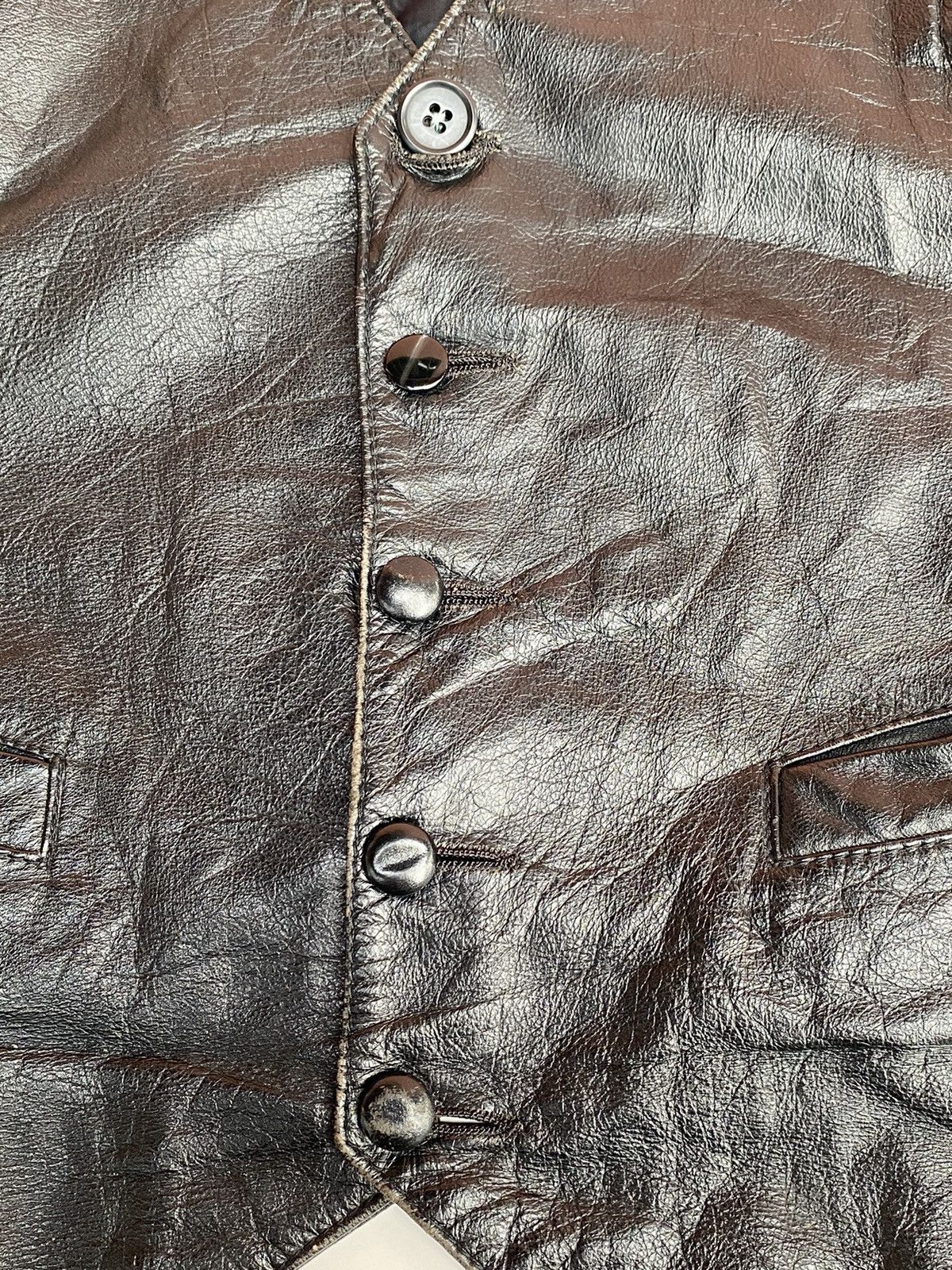 Genuine Leather × Vintage Vtg Strath Conar Leather Vest Size US M / EU 48-50 / 2 - 7 Thumbnail