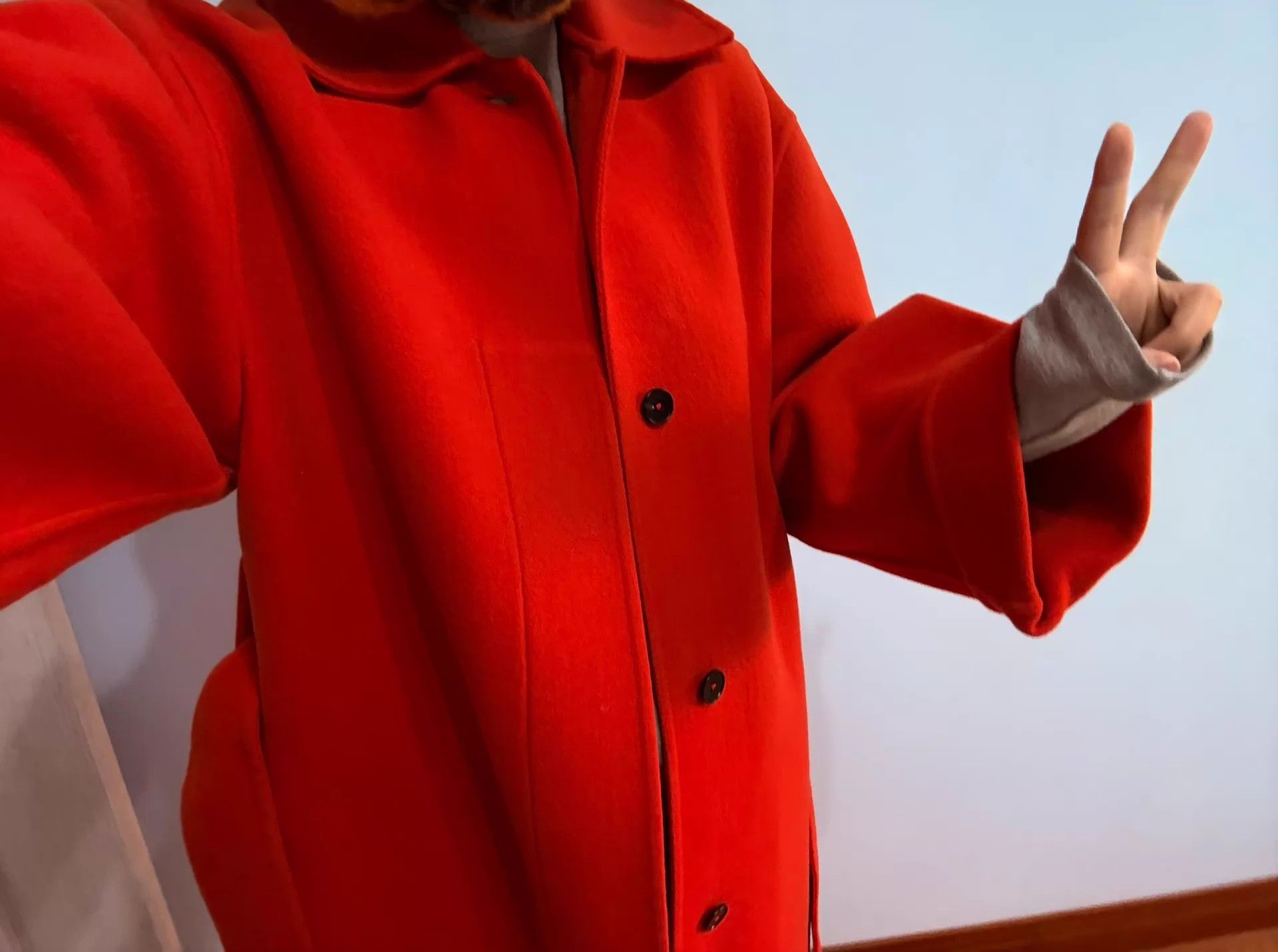 Jil Sander Jil Sander Oversized Wool Coat Tangerine Red 95 New Size XXS / US 00 / IT 34 - 4 Thumbnail