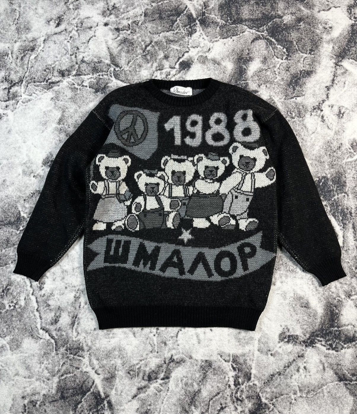 Other Vintage 1988 Teddy Bear Knit Sweater USSR Style Size US L / EU 52-54 / 3 - 1 Thumbnail