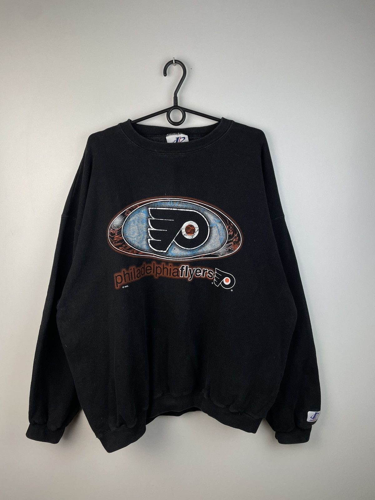 image of Logo Athletic x Nhl Philadelphia Plyers Nhl Vintage Sweatshirt Black Size Xl, Men's