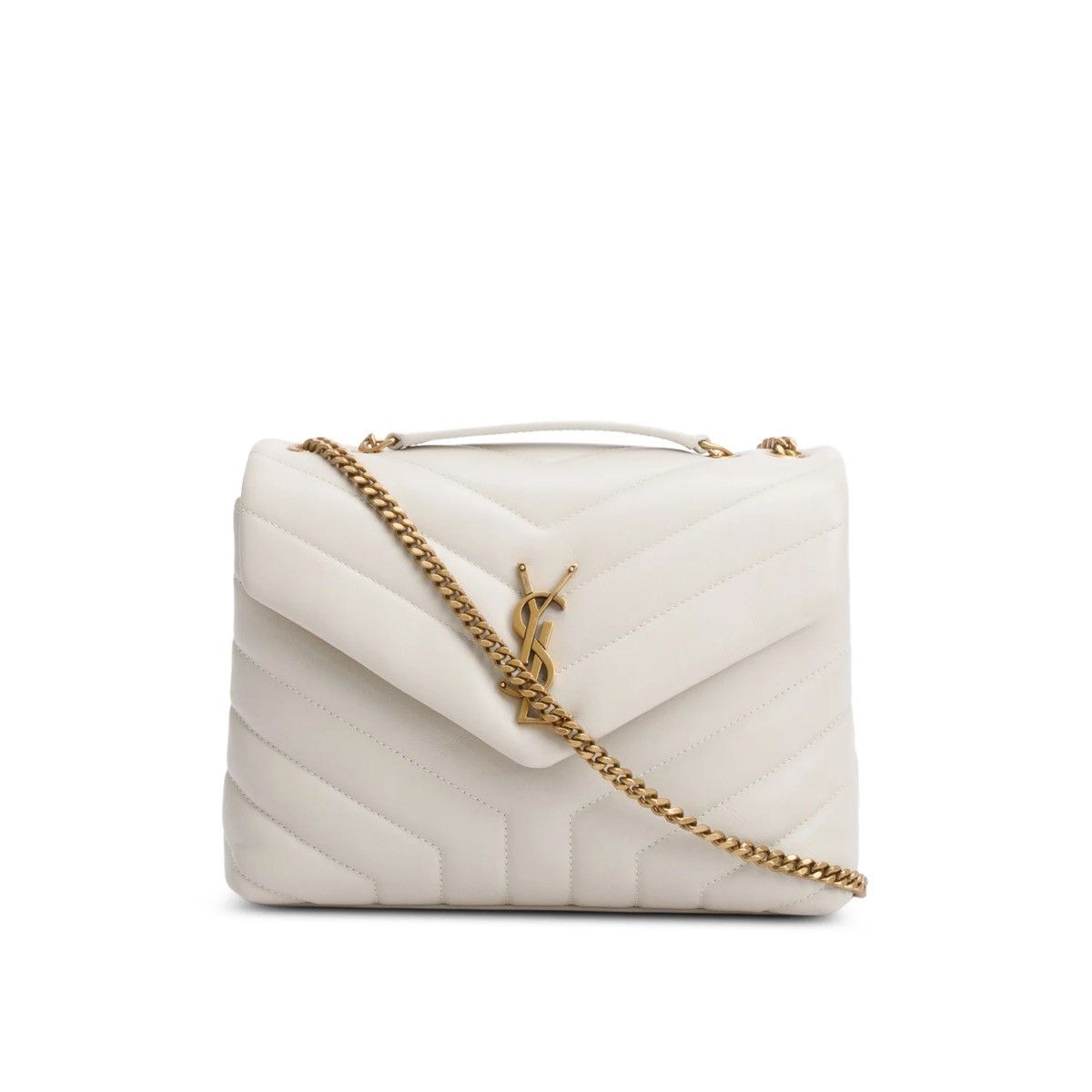 Saint Laurent Paris SAINT LAURENT 2021 White Quilted Leather Small Shoulder Bag Size ONE SIZE - 1 Thumbnail