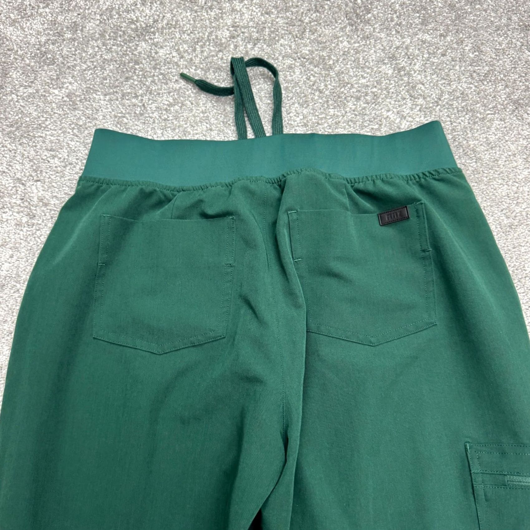 Vintage PEELZ Arabella Cargo Jogger Scrub Pants Womens Medium Green 4-Way Stretch Work Pants Size 32" / US 10 / IT 46 - 4 Thumbnail