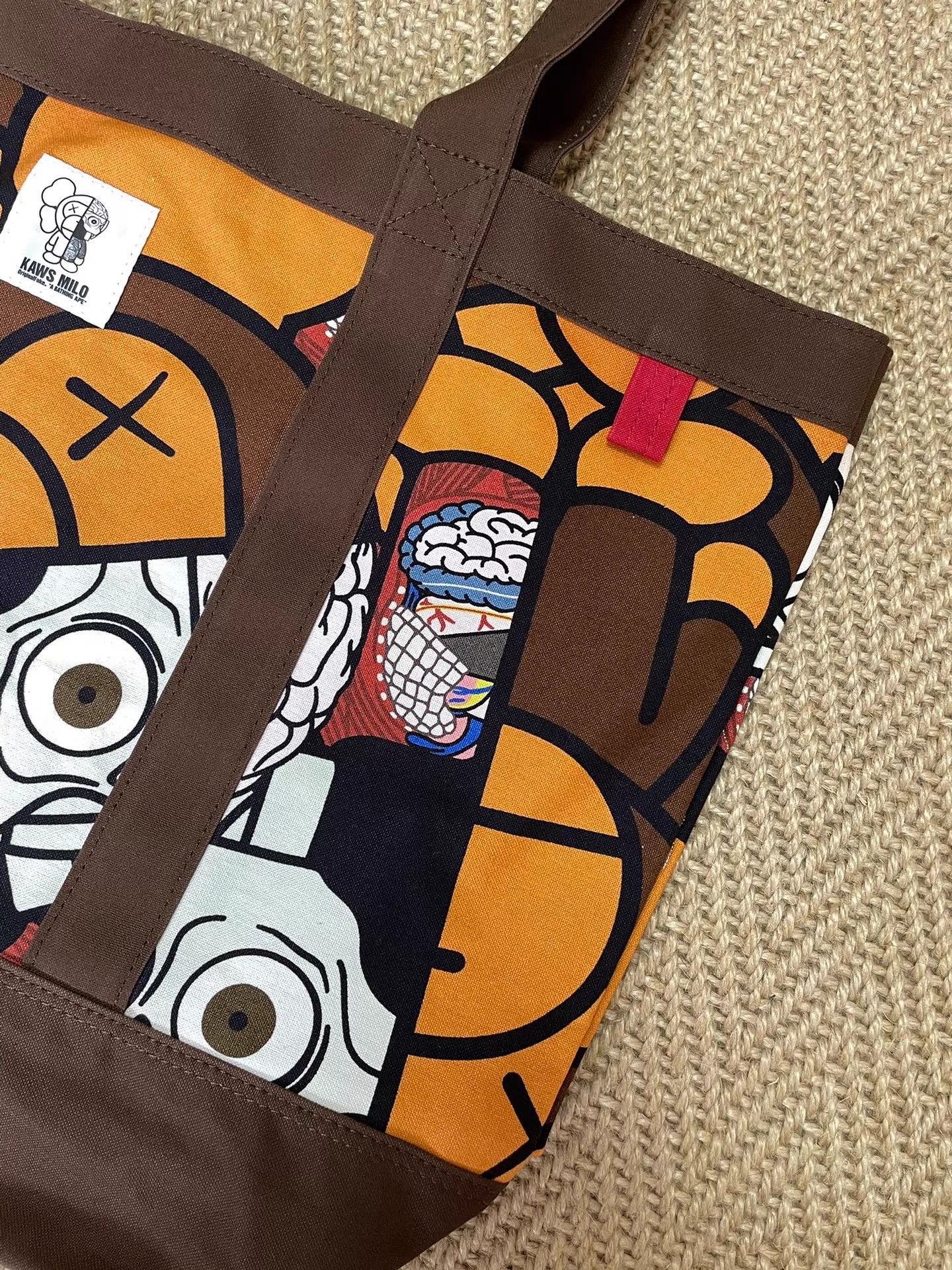 Bape Bape X OriginalFake Kaws Anatomical Canvas Tote Size ONE SIZE - 3 Thumbnail