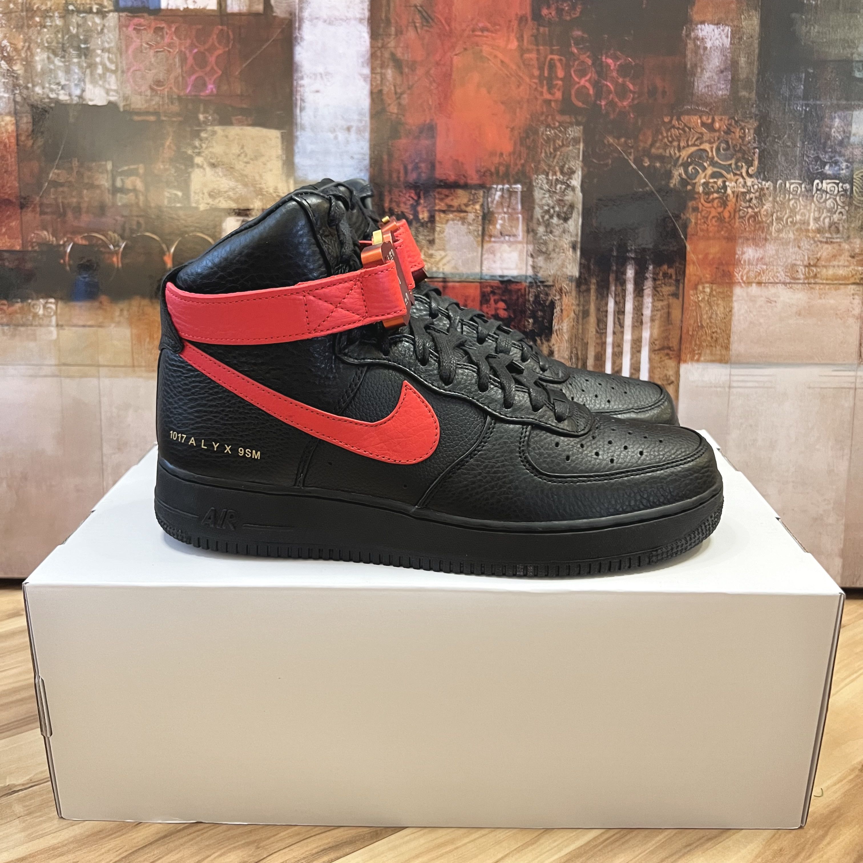 1017 ALYX 9SM MMW Nike Nike x ALYX 1017 9SM Air Force 1 High Black University Red Grailed