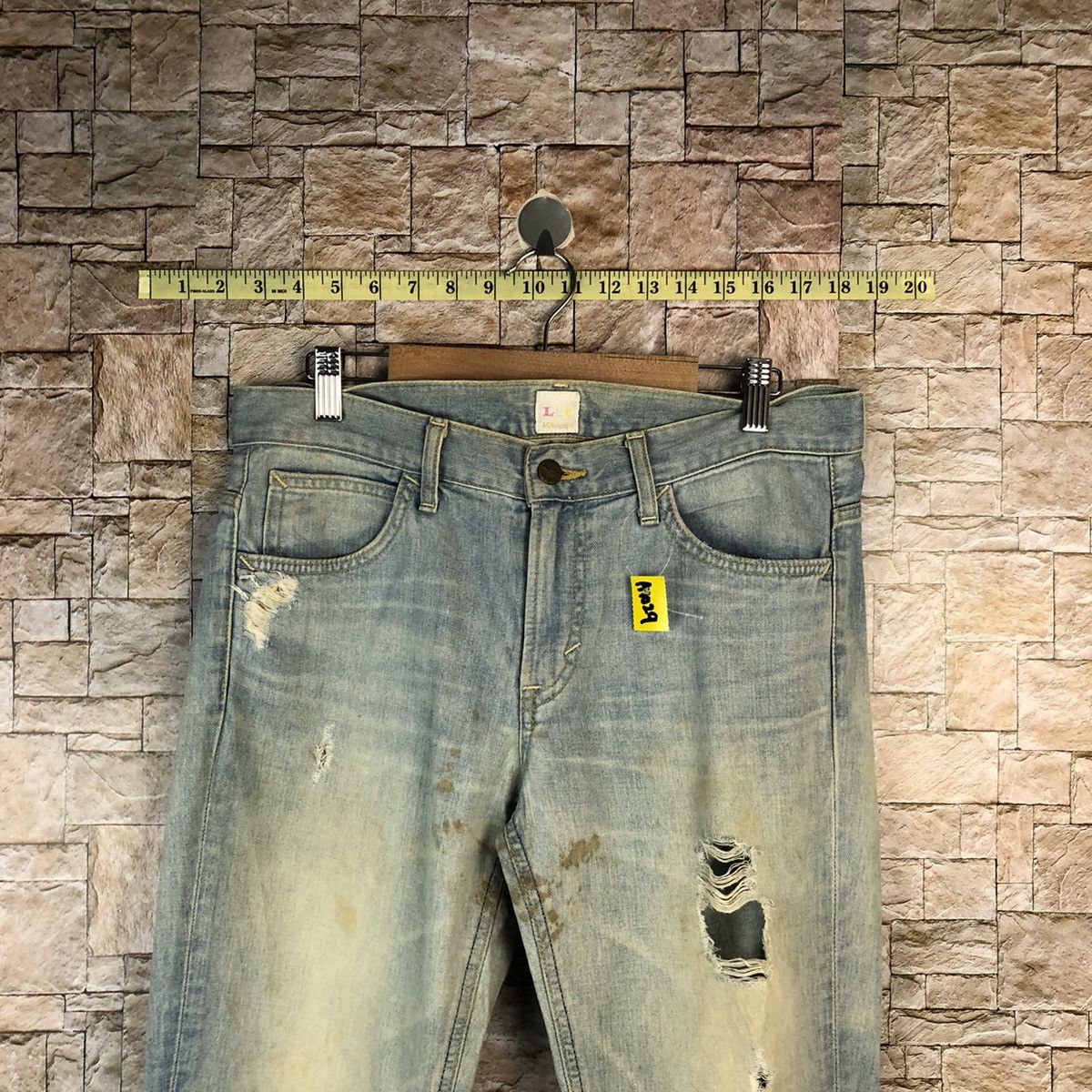 Lee Lee vintage Blue Distressed Denim Pants #A1029 Size US 31 - 4 Thumbnail