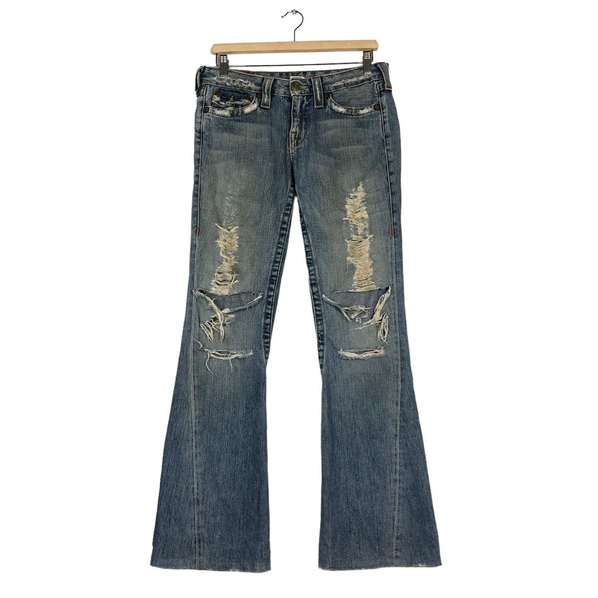 Japanese Brand 🔥VINTAGE BOW CUT DESIGN JEANS TRUE RELIGION USA Size 27" / US 4 / IT 40 - 1 Thumbnail