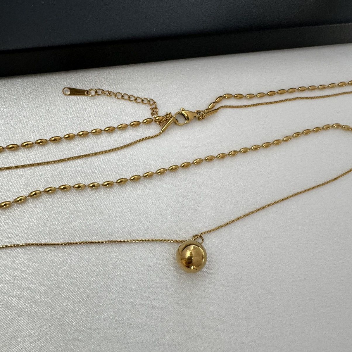 Other Layered Metal Ball Pendant Necklace for Women Size ONE SIZE - 3 Thumbnail
