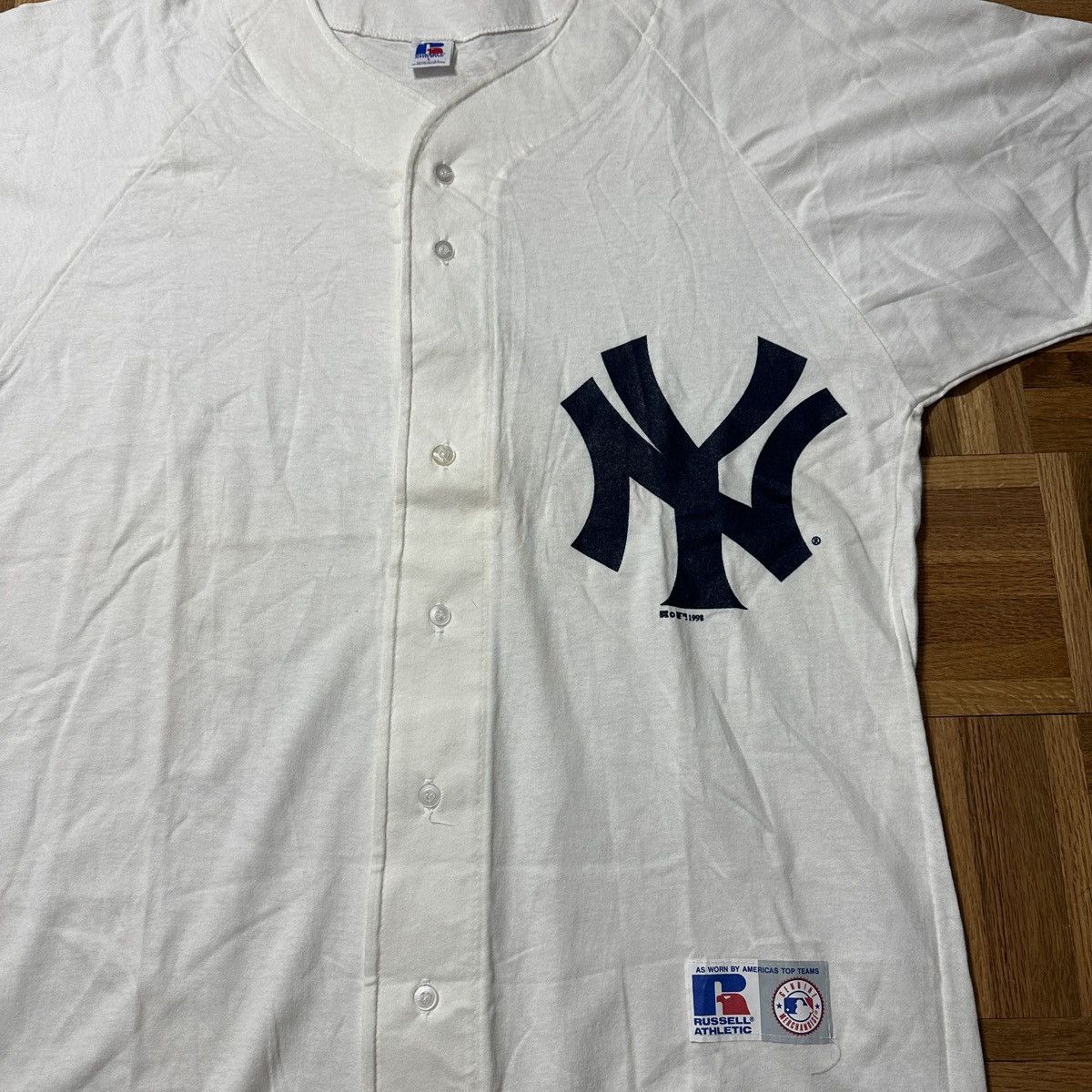 Russell Athletic Vintage New York Yankees jersey Size US L / EU 52-54 / 3 - 3 Thumbnail