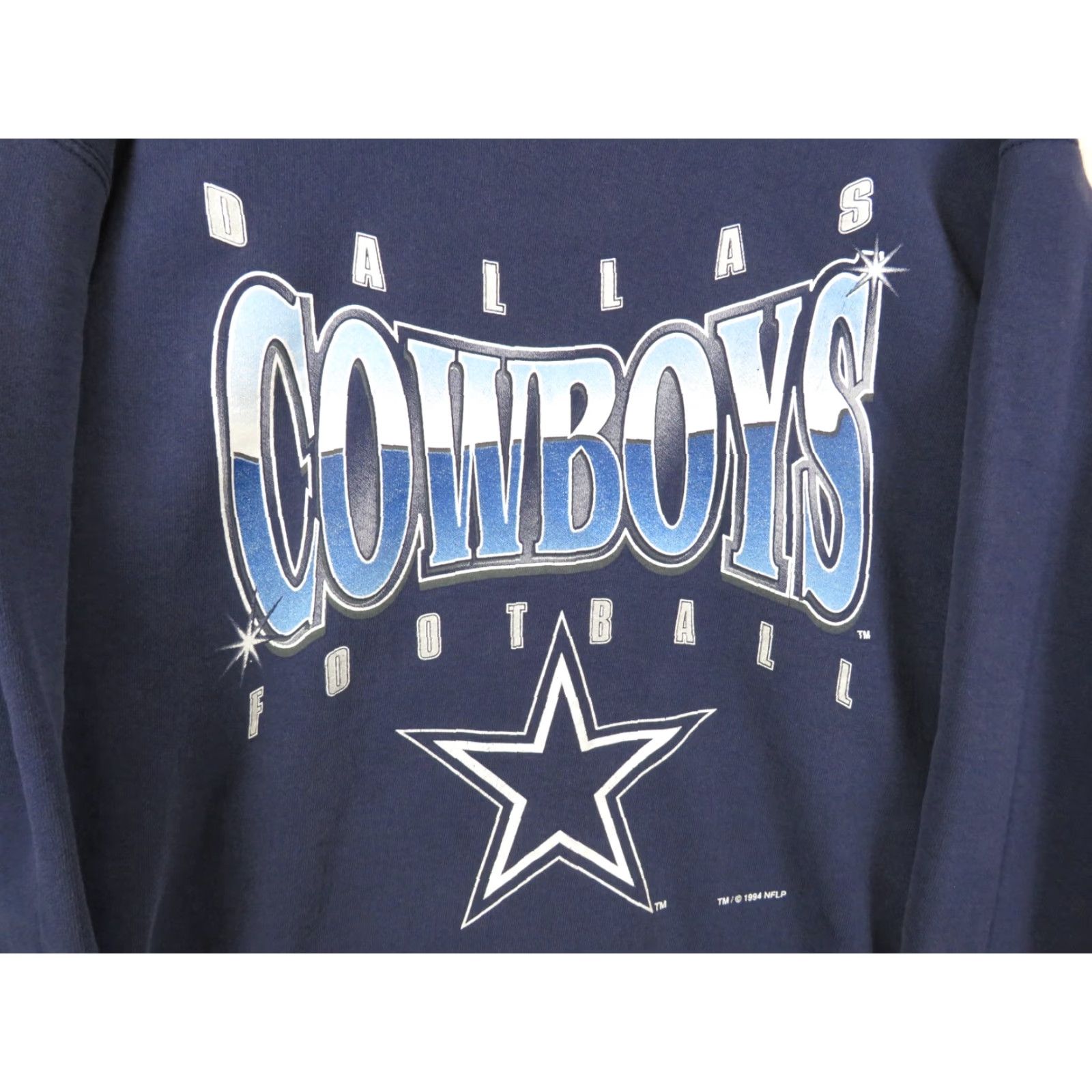 Salem Sportswear VINTAGE Dallas Cowboys NFL Football Sweatshirt Salem Sportswear Mens L Blue Crew Neck Long Sleeve Pullover 1994 Logo USA Size US L / EU 52-54 / 3 - 4 Thumbnail