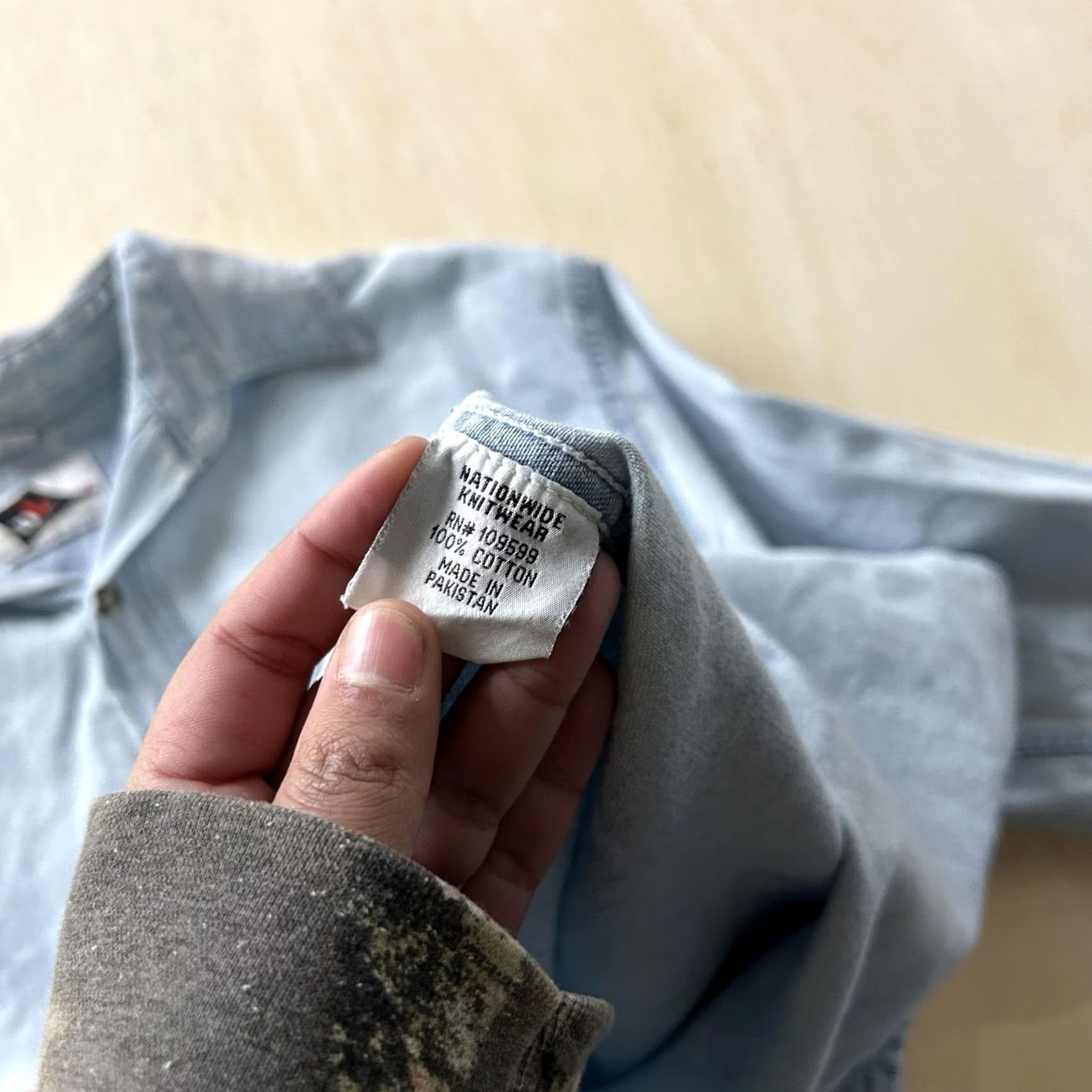 Denime Nationwide Knitwear Shirt Mens Small Blue Denim Long Sleeve Button Up Size US S / EU 44-46 / 1 - 4 Thumbnail