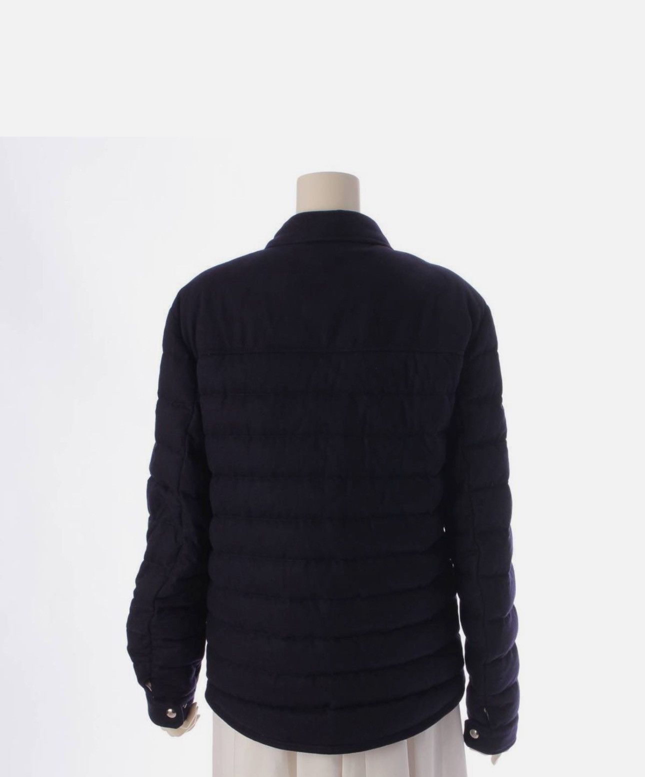 Moncler MIRMANDIX Cashmere Wool Down Jacket Outerwear Navy Size US S / EU 44-46 / 1 - 4 Thumbnail