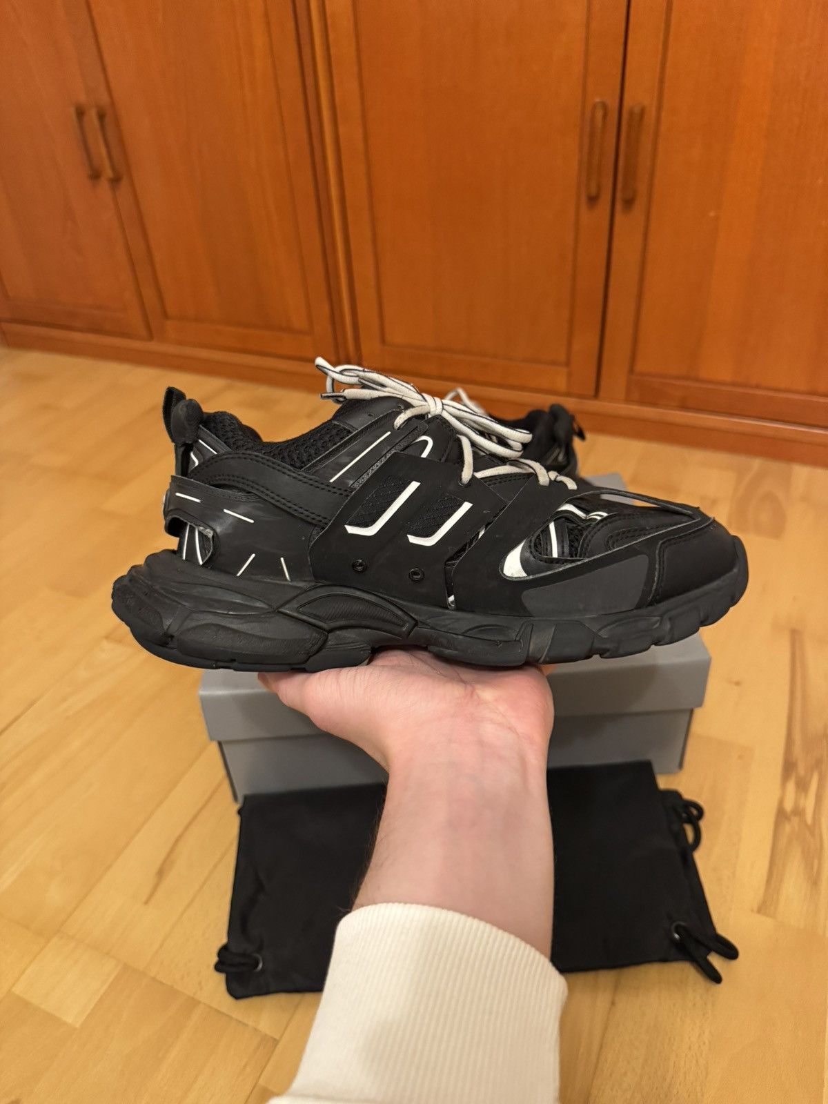 Balenciaga Balenciaga Track Black White Size US 8 / EU 41 - 4 Thumbnail