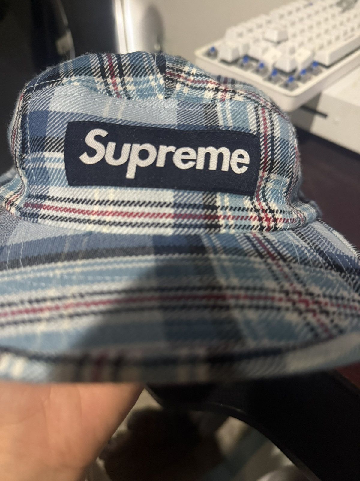 Supreme Supreme Lochcarron Camp Cap Light Blue Size ONE SIZE - 2 Thumbnail