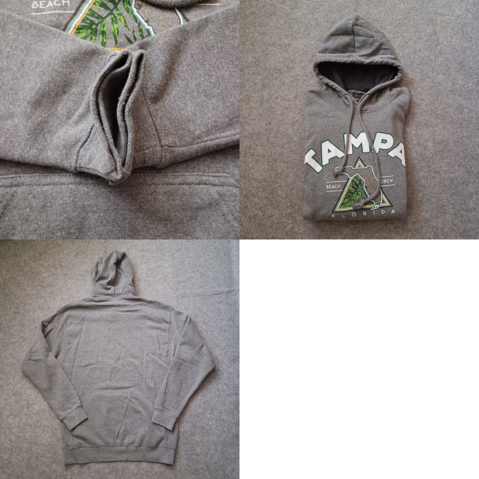 Logo 7 Tampa Florida Hoodie Mens Medium Gray Sweatshirt Tampa Beach Crew Logo Shirt Size US M / EU 48-50 / 2 - 9 Thumbnail
