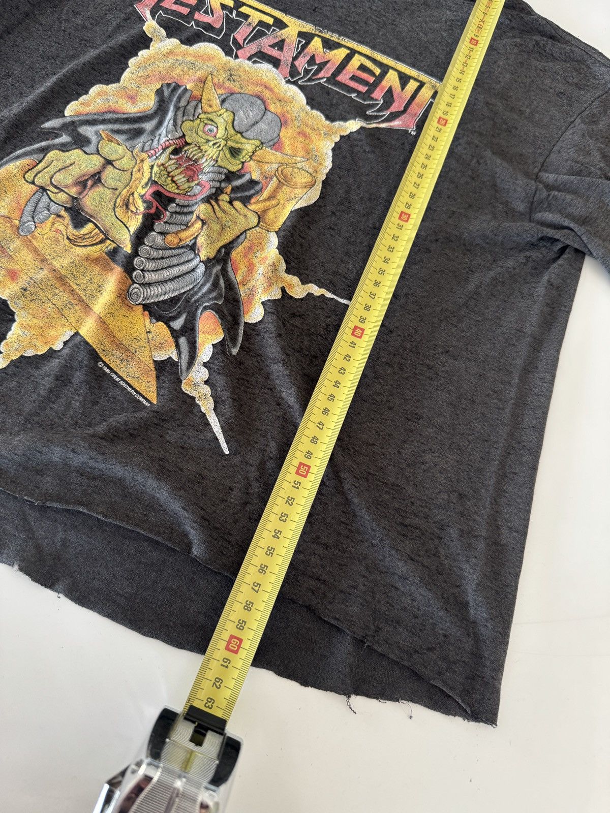 Band Tees *RARE* 1988 80s VINTAGE THRASHED TESTAMENT TRIAL BY FIRE Size US XL / EU 56 / 4 - 10 Thumbnail