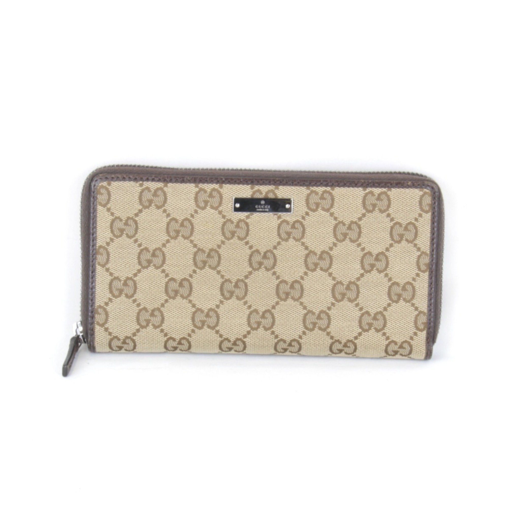 Gucci Gucci Round 307980/493075 Long Wallet GG Canvas Brown Women's Size ONE SIZE - 1 Thumbnail