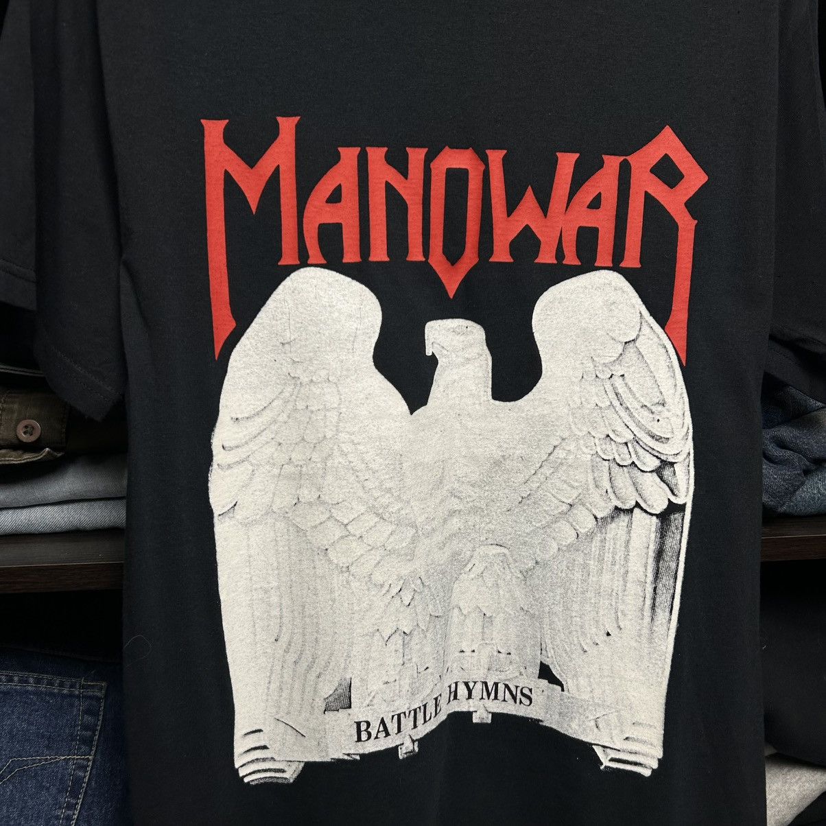 Band Tees Vintage Manowar Big Graphic Logo anvil 2000’s band tee Size US S / EU 44-46 / 1 - 2 Thumbnail