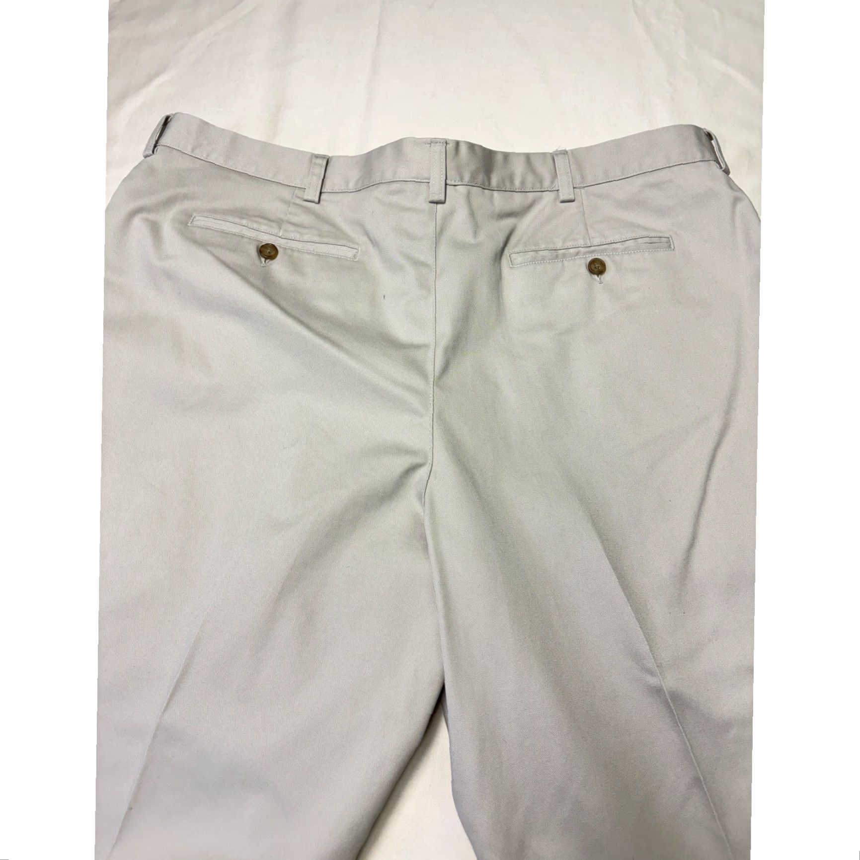 Vintage LL Bean Classic Fit Chino Pants Mens 44x28 Stone Khaki Cotton Twill 212330 Size US 44 / EU 60 - 7 Thumbnail
