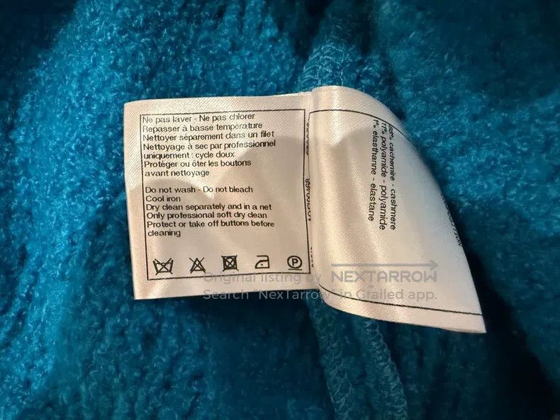 Chanel Chanel 19k autumn and winter peacock blue two-pocket knitt Size XS / US 0-2 / IT 36-38 - 5 Thumbnail
