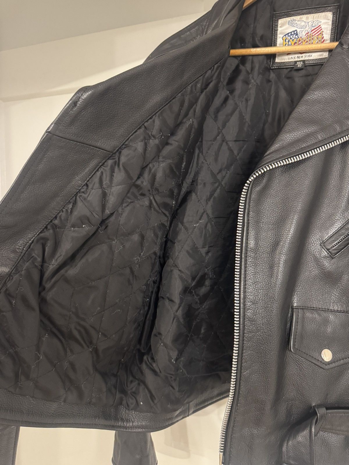 Vintage Excelled Classic Perfecto Leather Motorcycle Jacket Size US XXS / EU 40 - 5 Thumbnail
