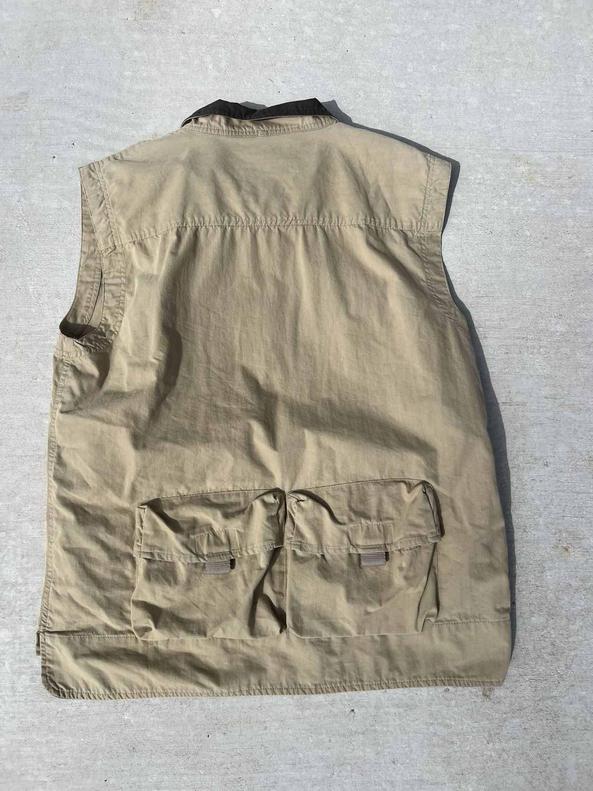 Bugle Boy × Vintage Bugle Boy Co. Vest Sz L Beige Military Full Zip, Pockets VTG Size US L / EU 52-54 / 3 - 2 Thumbnail