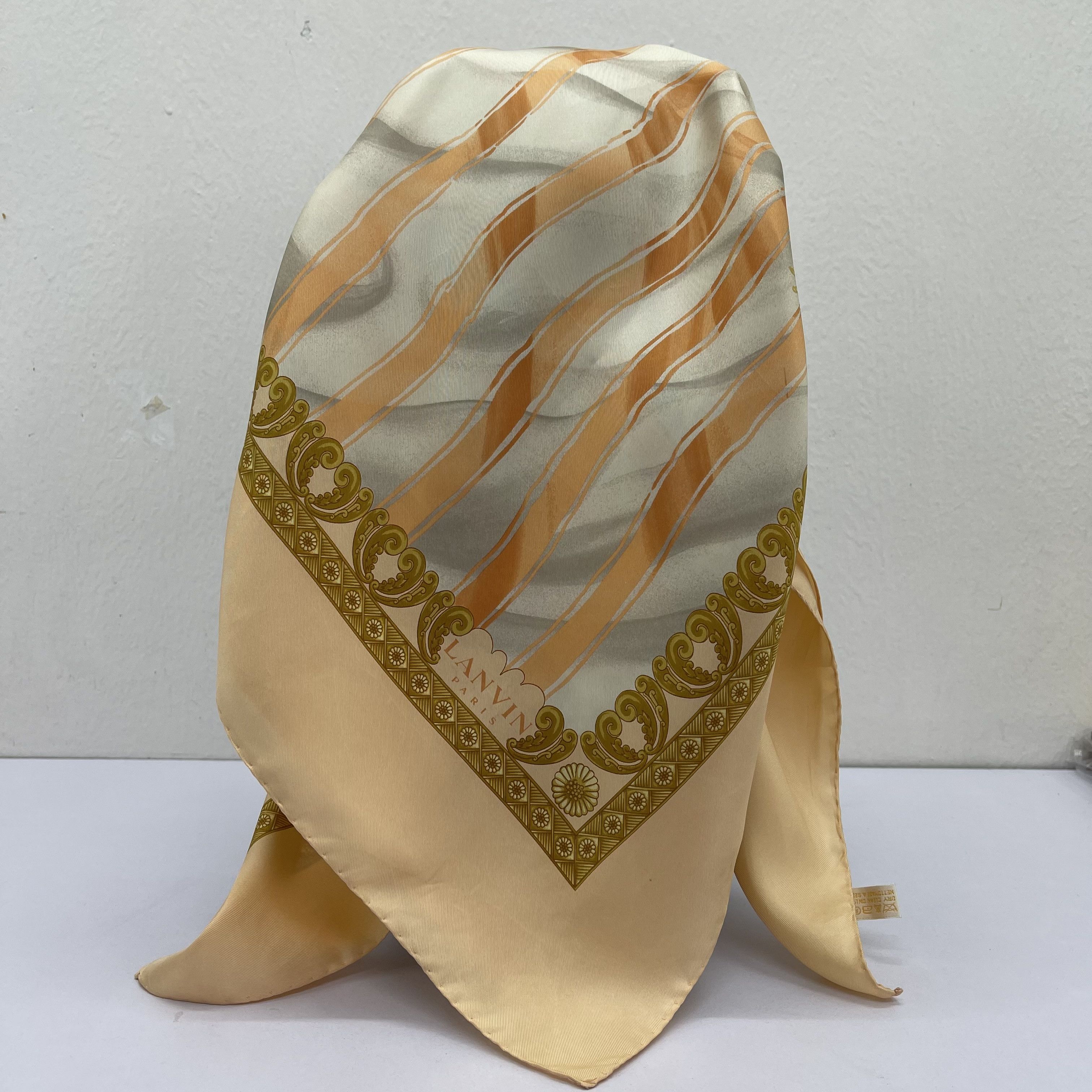 Lanvin Vintage Lanvin Silk Scarf Babushka - S7033 Size ONE SIZE - 3 Thumbnail