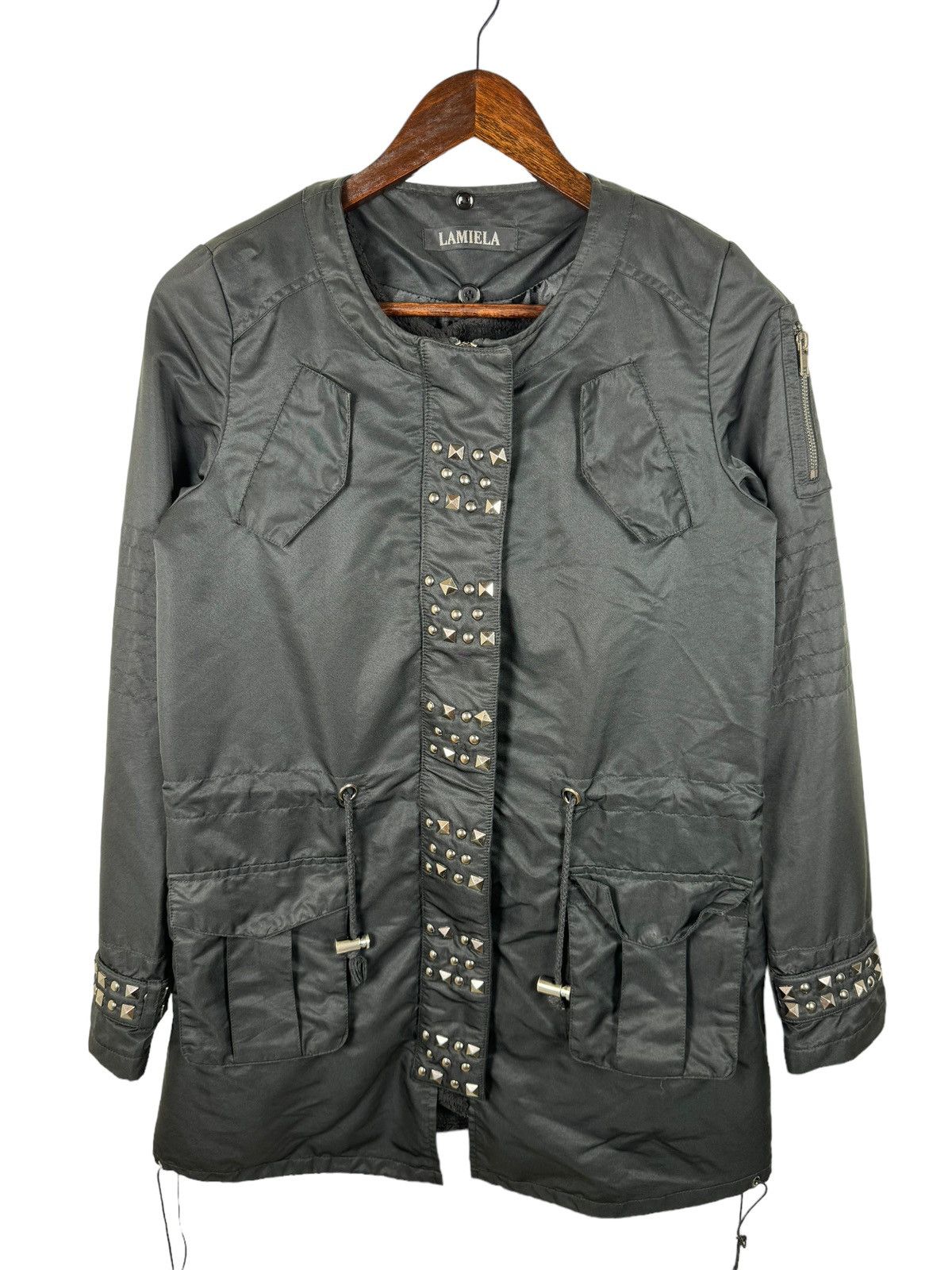 image of In The Attic x Seditionaries Vintage Punk Jacket Button Zipper Design in Black, Women's (Size XS)
