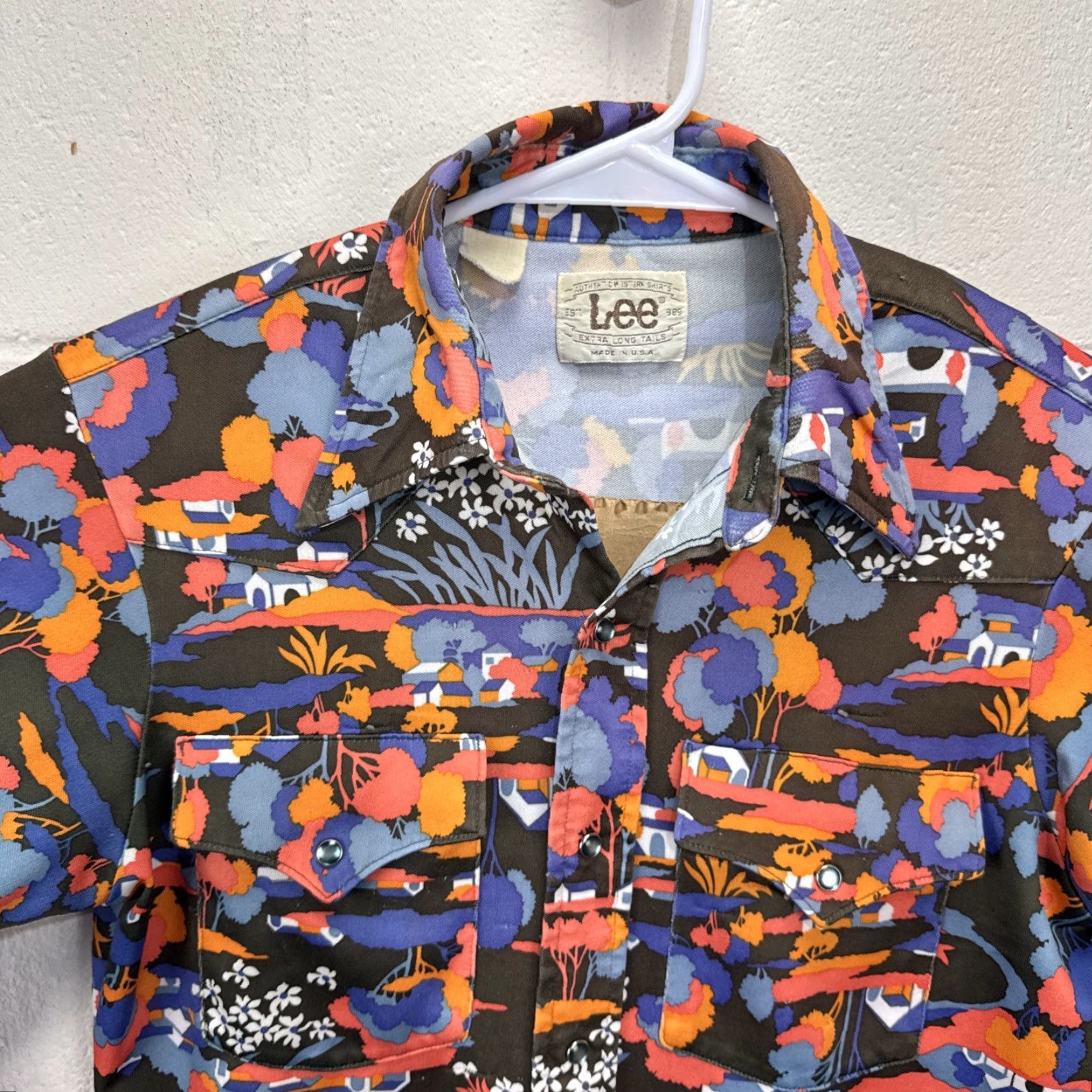 Lee VINTAGE Lee Western Shirt Men M Cowgirl Cowboy Country Graphic Print Long Sleeve Button-Up Fall Winter Spring Summer Size US M / EU 48-50 / 2 - 4 Thumbnail